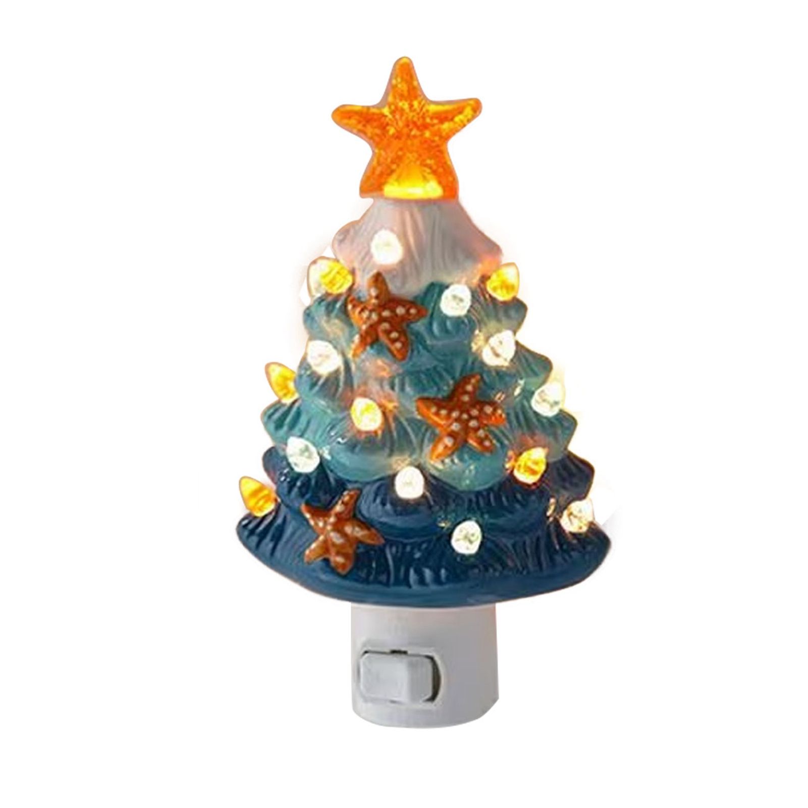 LED Night Light with Switch Plug in Type Xmas Tree Decorative Lamp Glowing