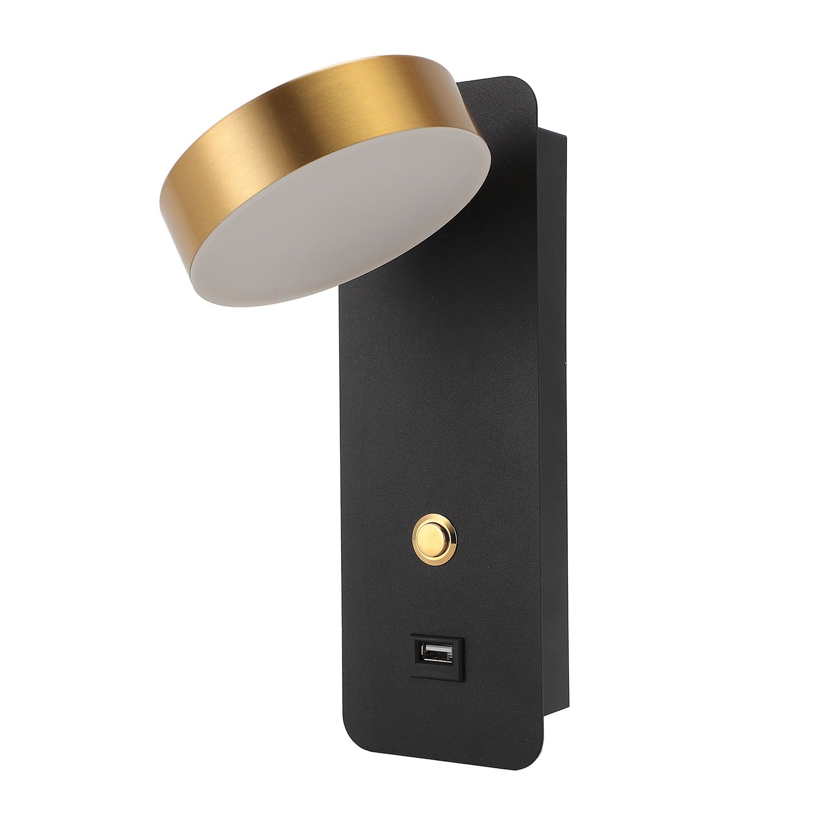LED Bedside Wall Lamp 3 Color Temperature Rotatable Adjustable Metal Reading