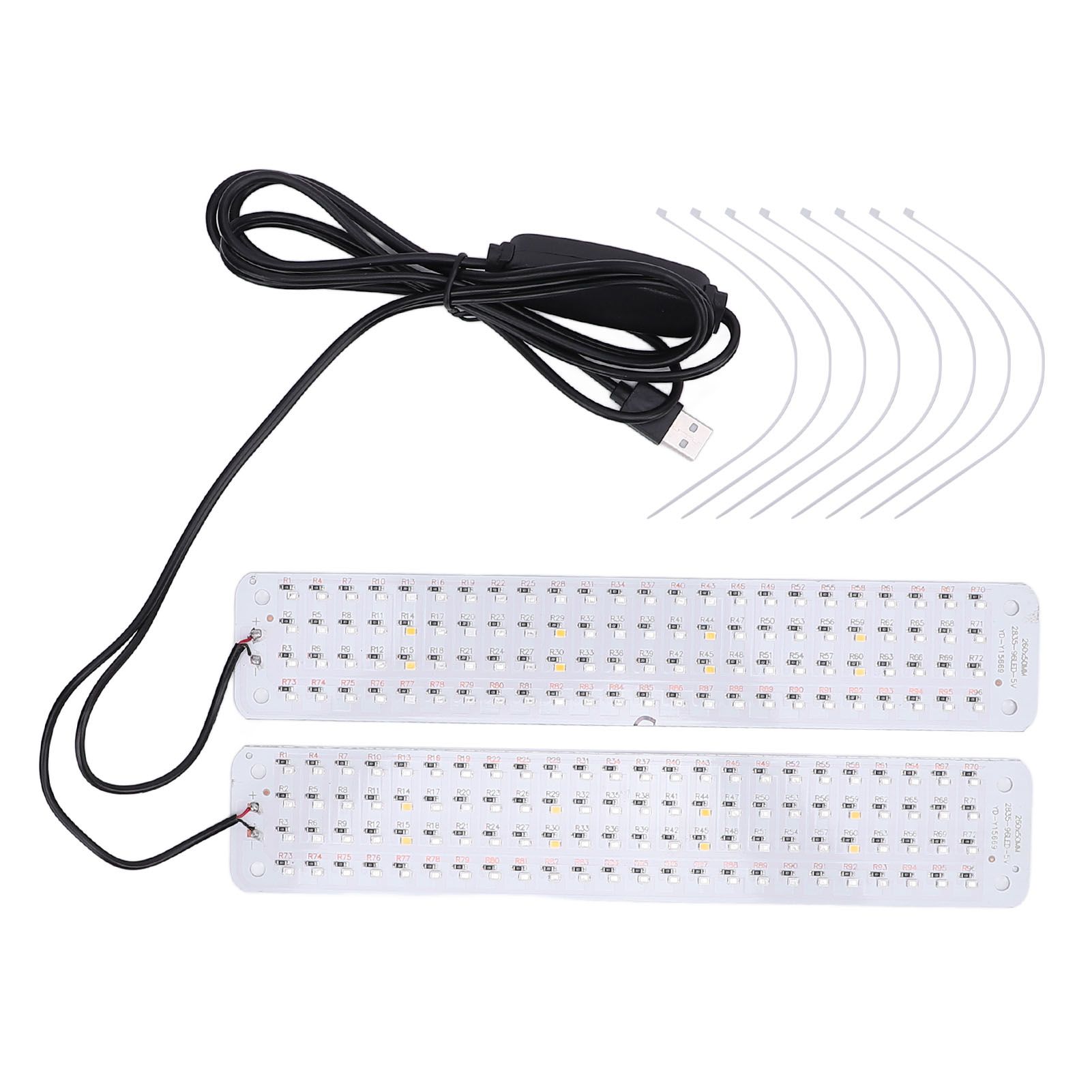 LED Plant Grow Lamp 5V Memory Timer Function 3000K Dimmable 2 Heads Red Blue view 3