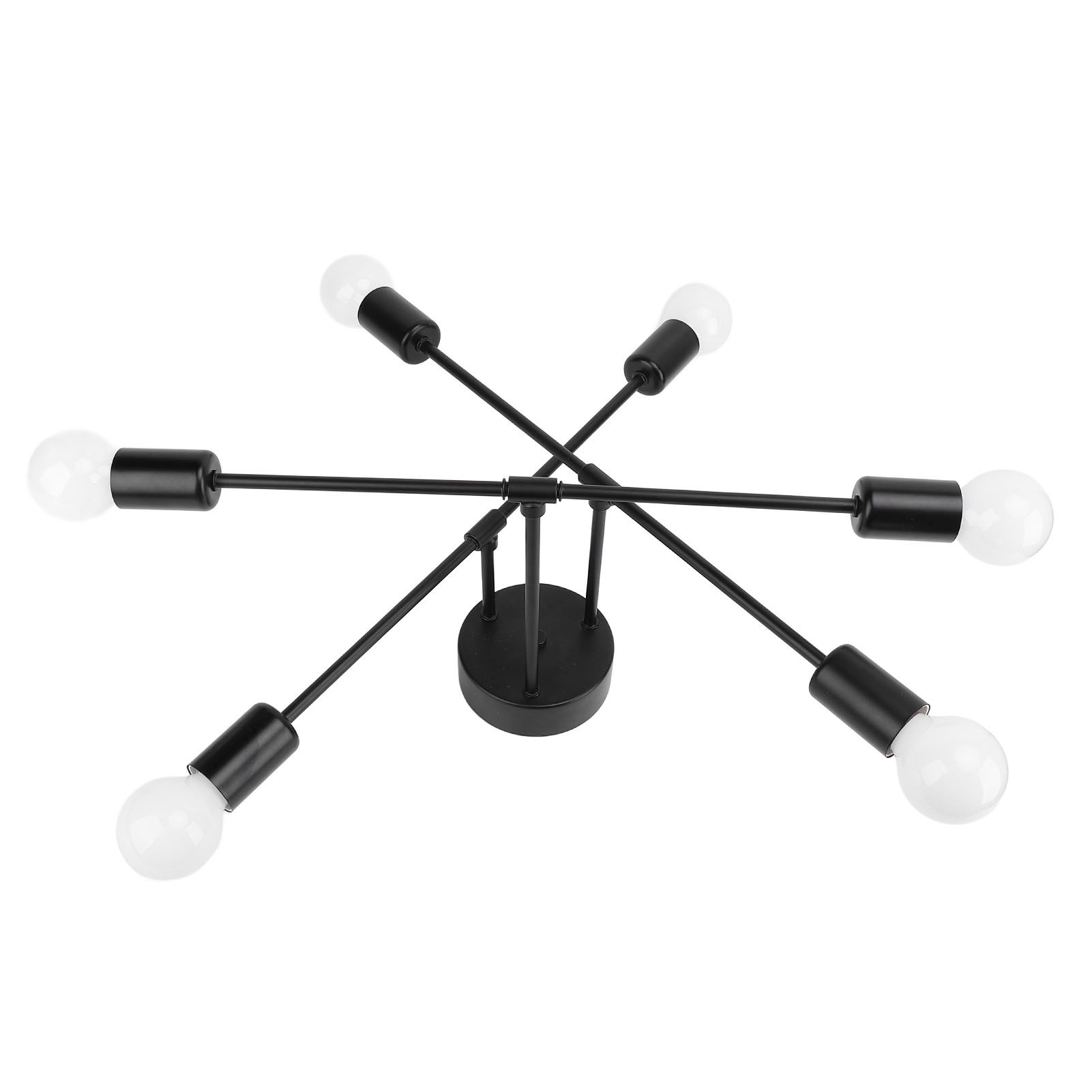 LED Flush Mount Ceiling Light Fixture Iron Art Modern 6 Light E26 Bulbs view 4