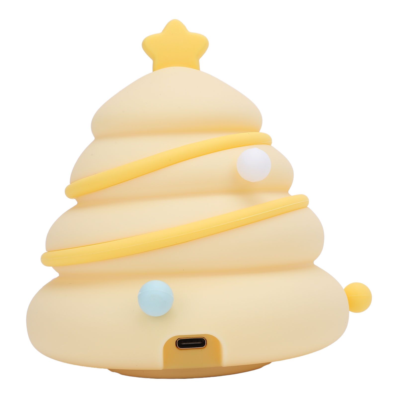 Xmas Tree Night Light Decor Silicone Cute Nursery Nightlight 3 Level Dimmable view 9