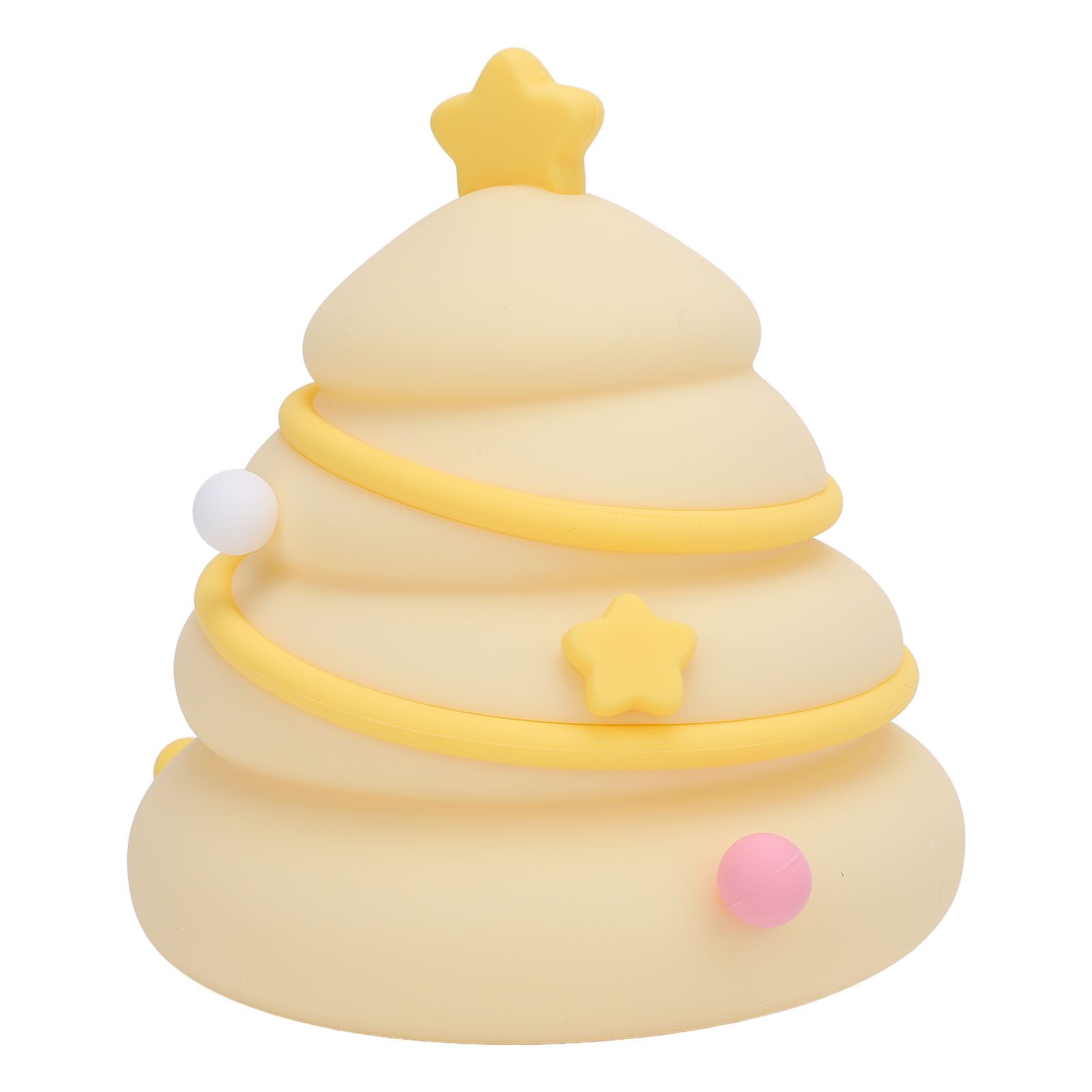 Xmas Tree Night Light Decor Silicone Cute Nursery Nightlight 3 Level Dimmable view 12