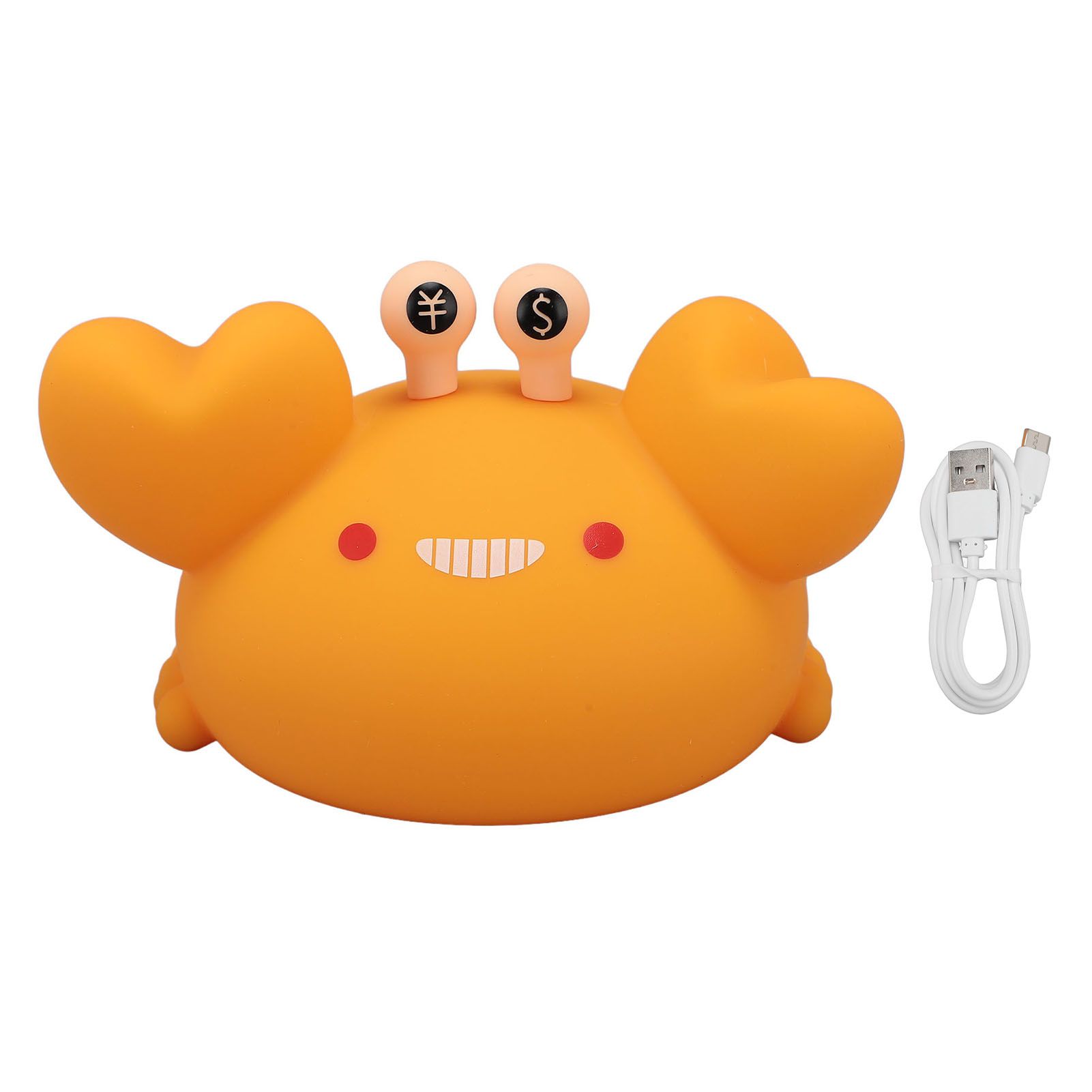 Crab Night Light Warm White Lighting 3 Brightness Levels Soft Silicone Animal view 3