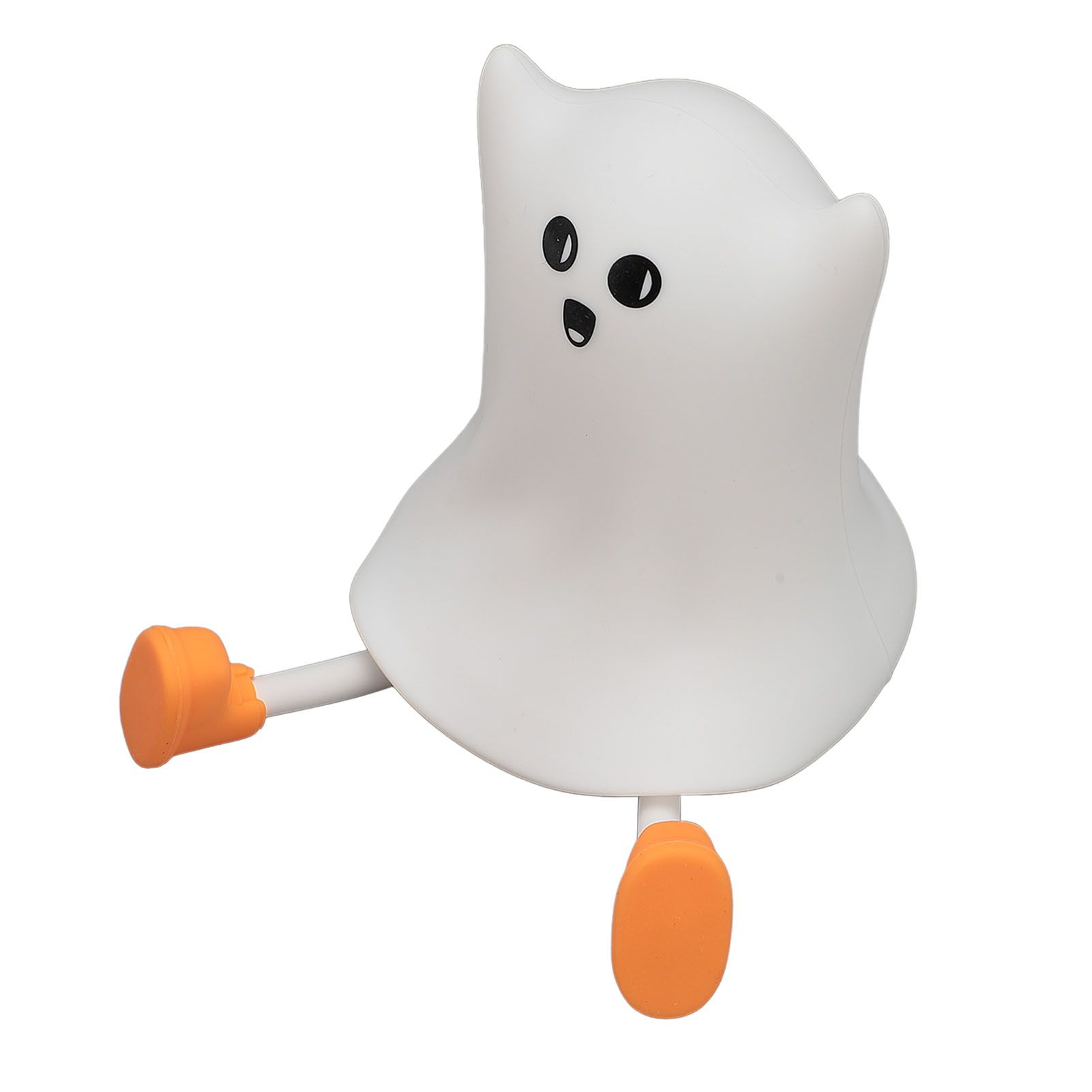 Night Light Cute Silicone Rechargeable 3000K Warm Light Dimmable LED Tap Ghost view 3