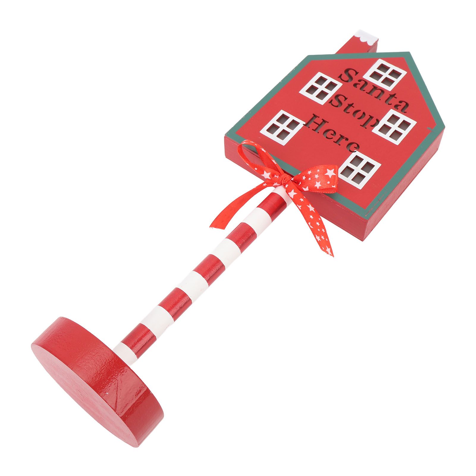 Xmas Santa Stop Here Sign with Led Lights Battery Operated Xmas Stop Sign view 11
