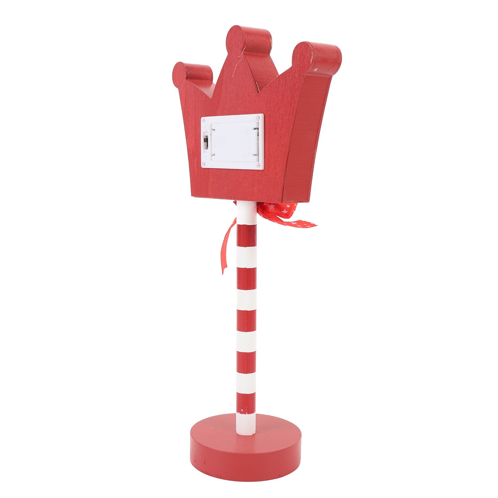 Xmas Santa Stop Here Sign with Led Lights Crown Shaped Battery Operated Xmas view 7