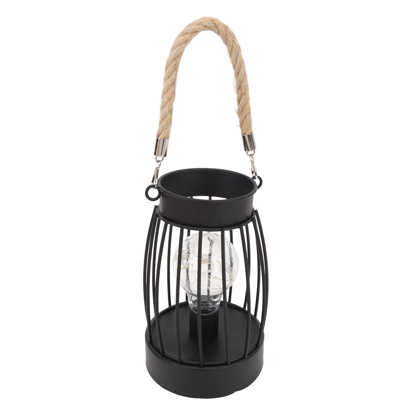 Table Lantern Vintage Warm Light Metal Portable Battery Powered Decorative