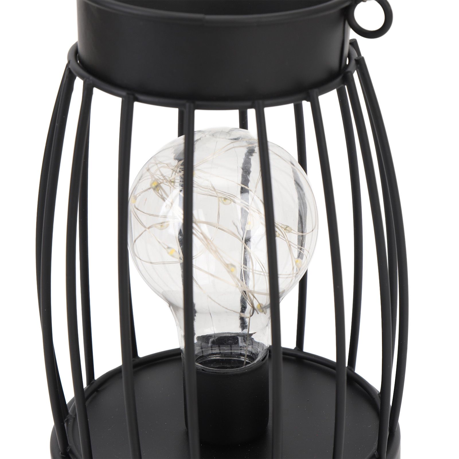 Table Lantern Vintage Warm Light Metal Portable Battery Powered Decorative view 2