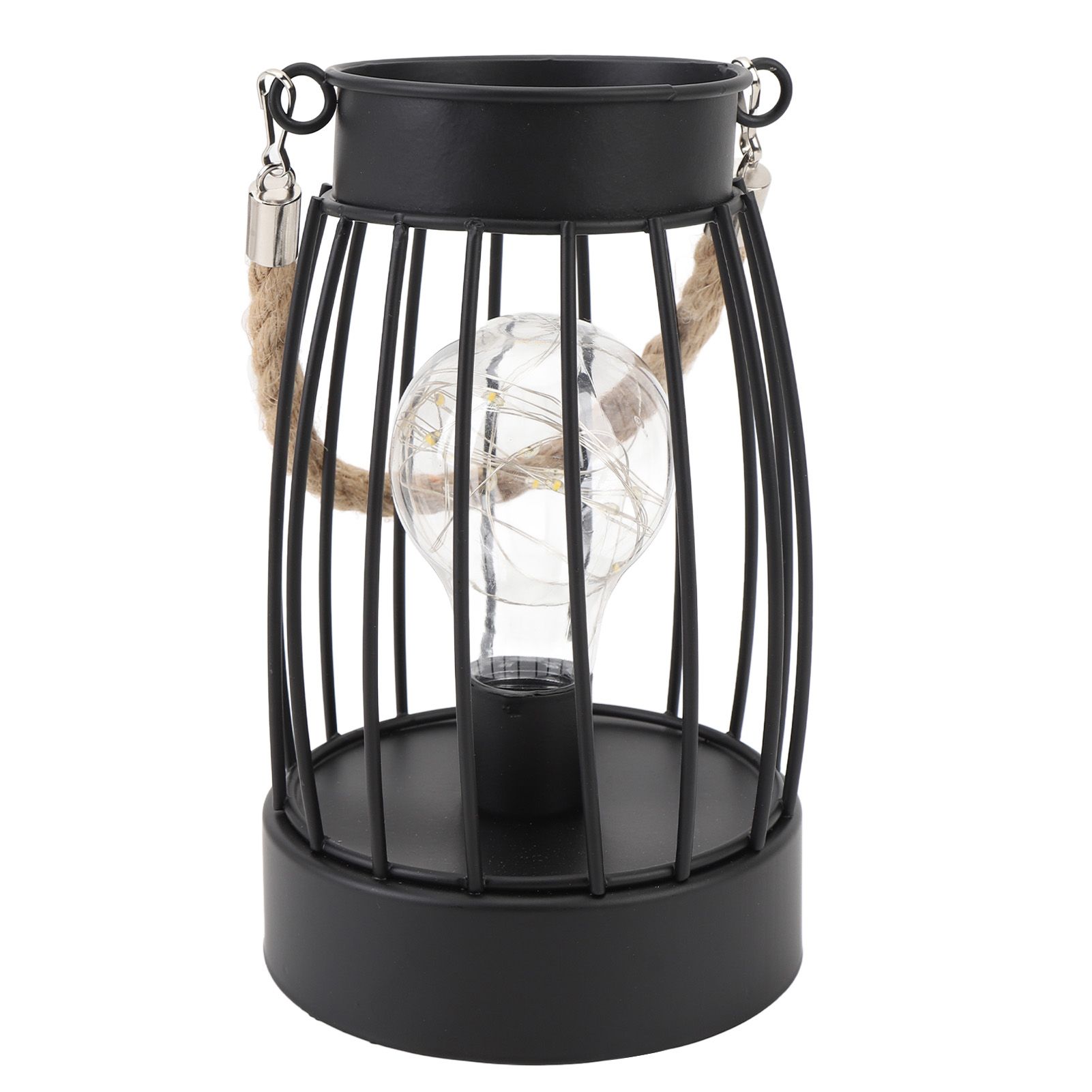 Table Lantern Vintage Warm Light Metal Portable Battery Powered Decorative view 3