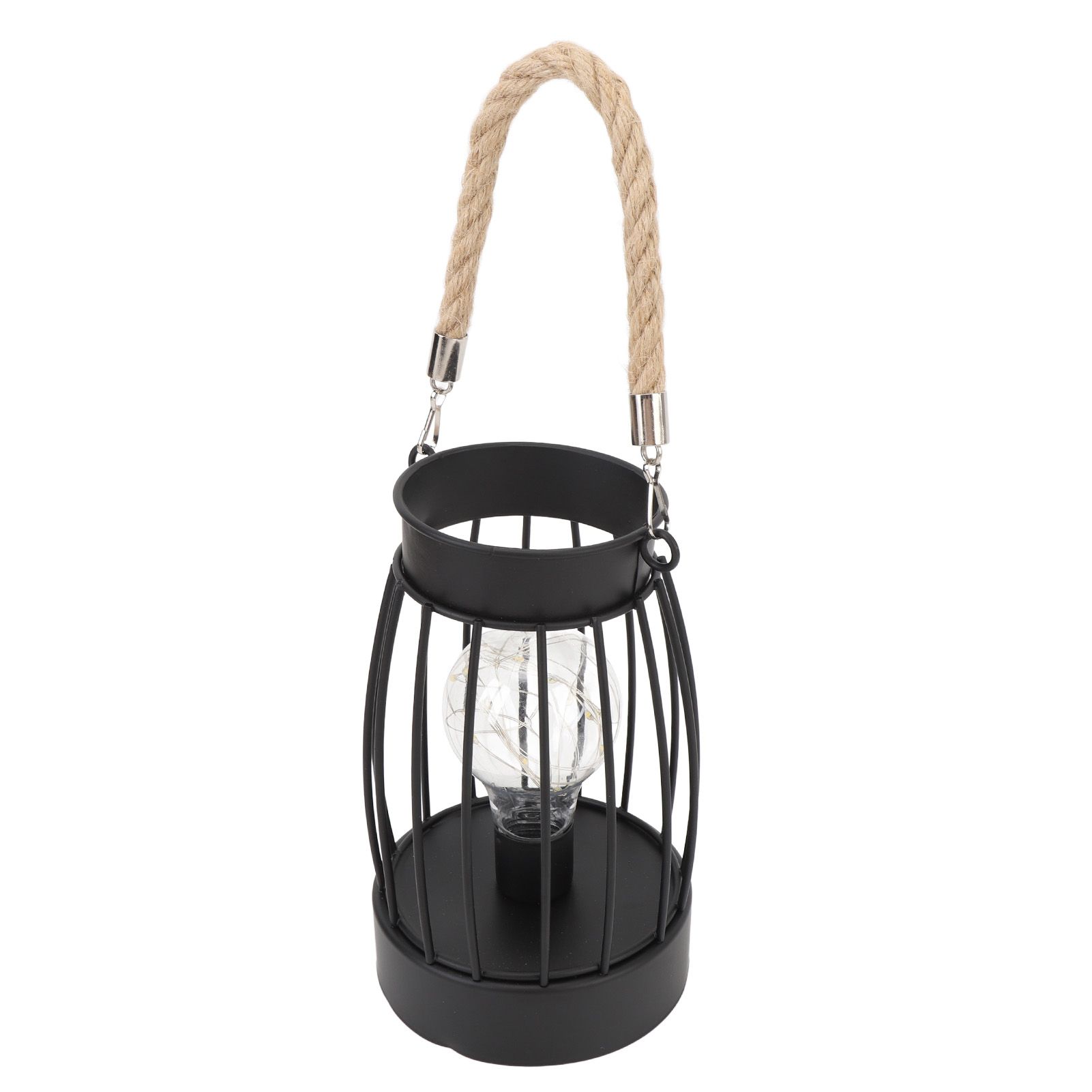 Table Lantern Vintage Warm Light Metal Portable Battery Powered Decorative view 4