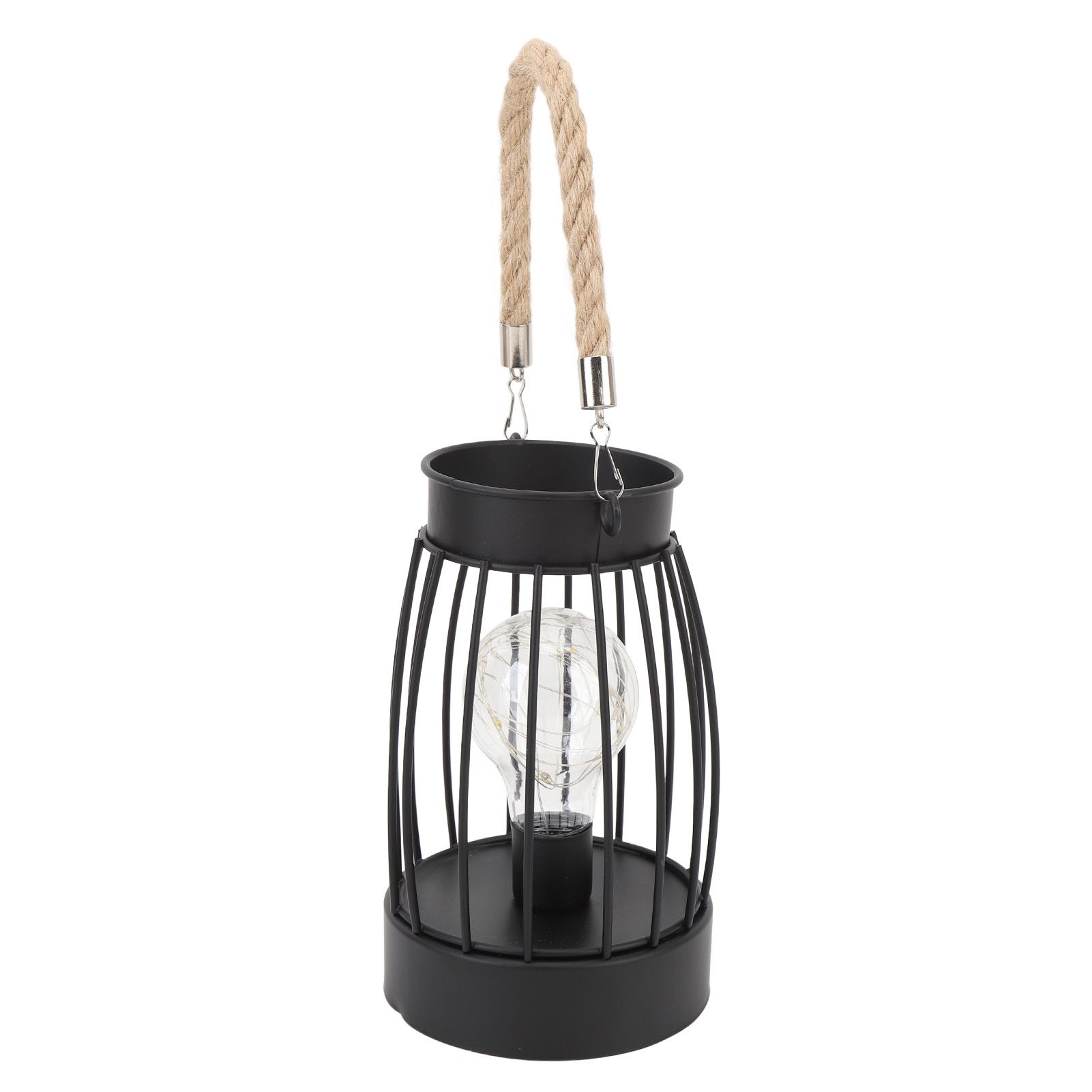 Table Lantern Vintage Warm Light Metal Portable Battery Powered Decorative view 6