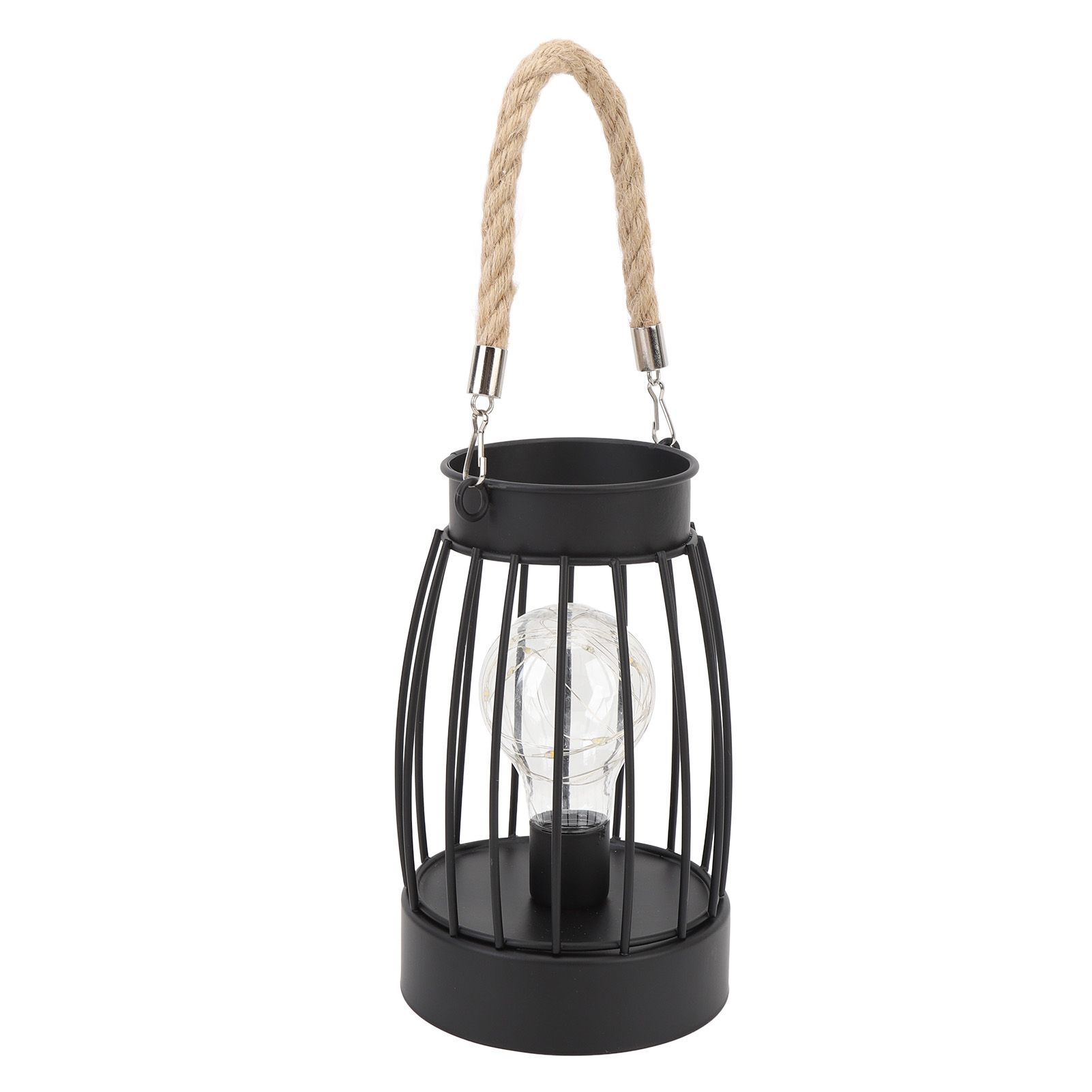Table Lantern Vintage Warm Light Metal Portable Battery Powered Decorative view 8