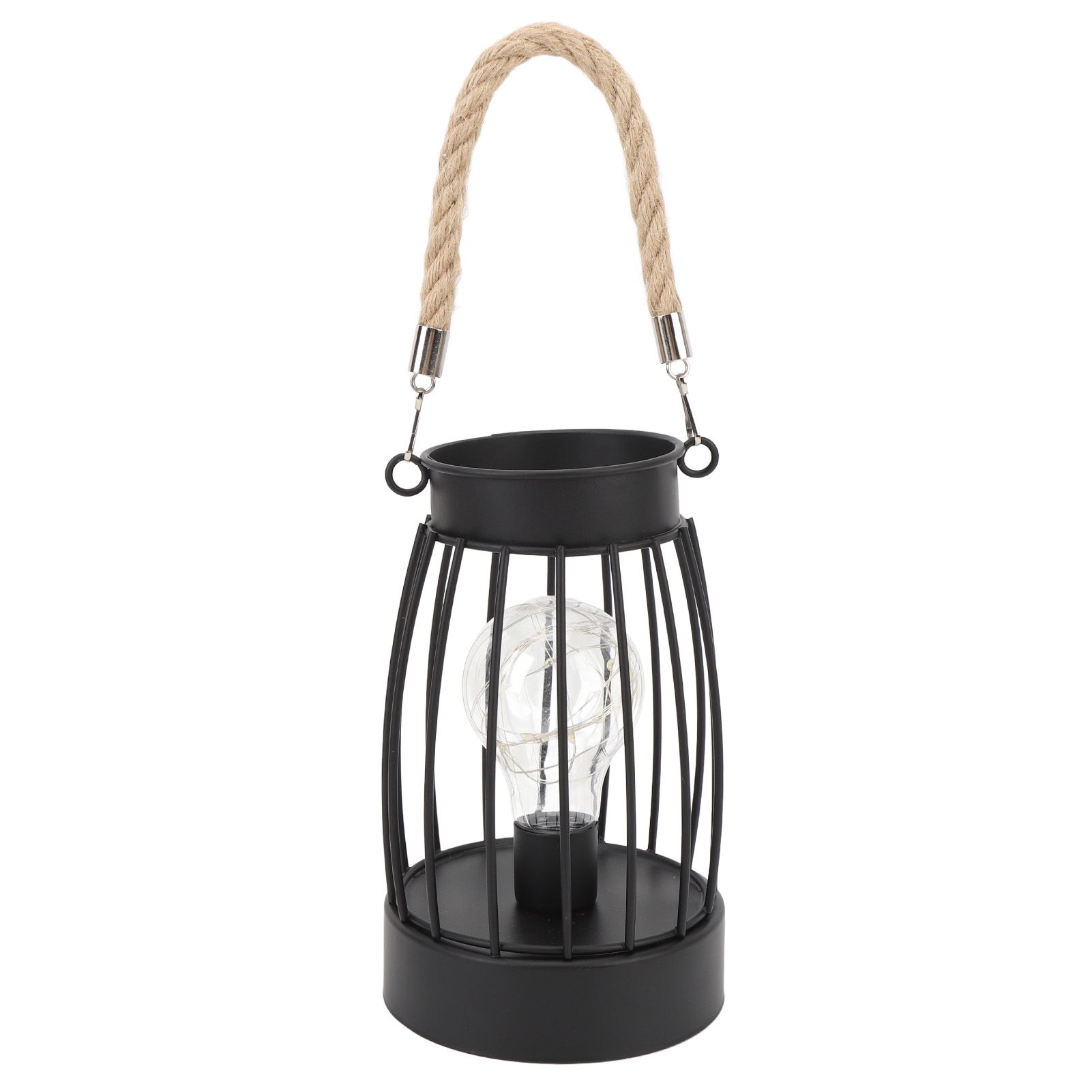 Table Lantern Vintage Warm Light Metal Portable Battery Powered Decorative view 9