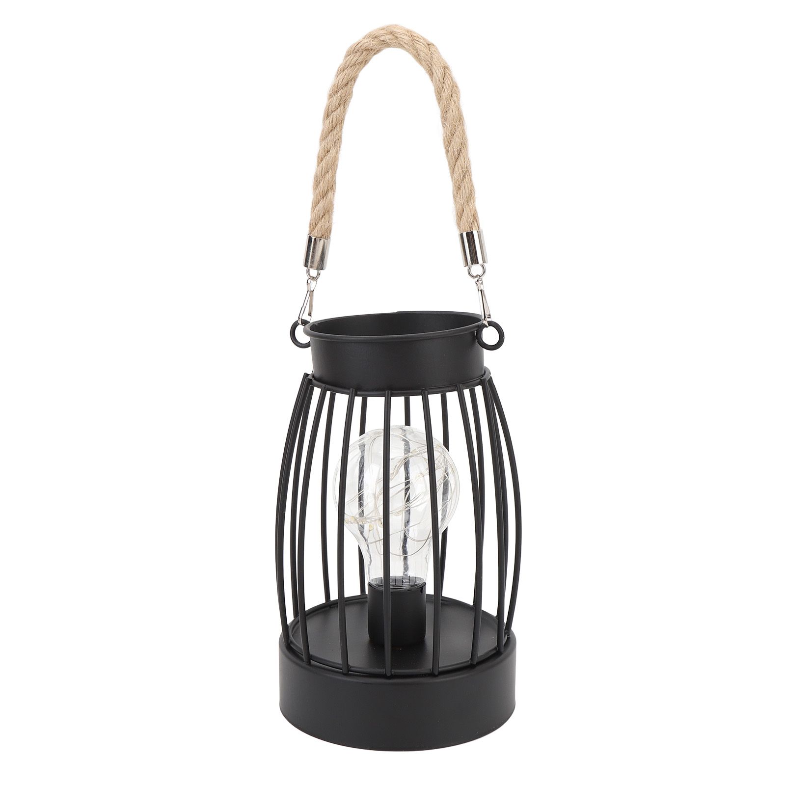 Table Lantern Vintage Warm Light Metal Portable Battery Powered Decorative view 10