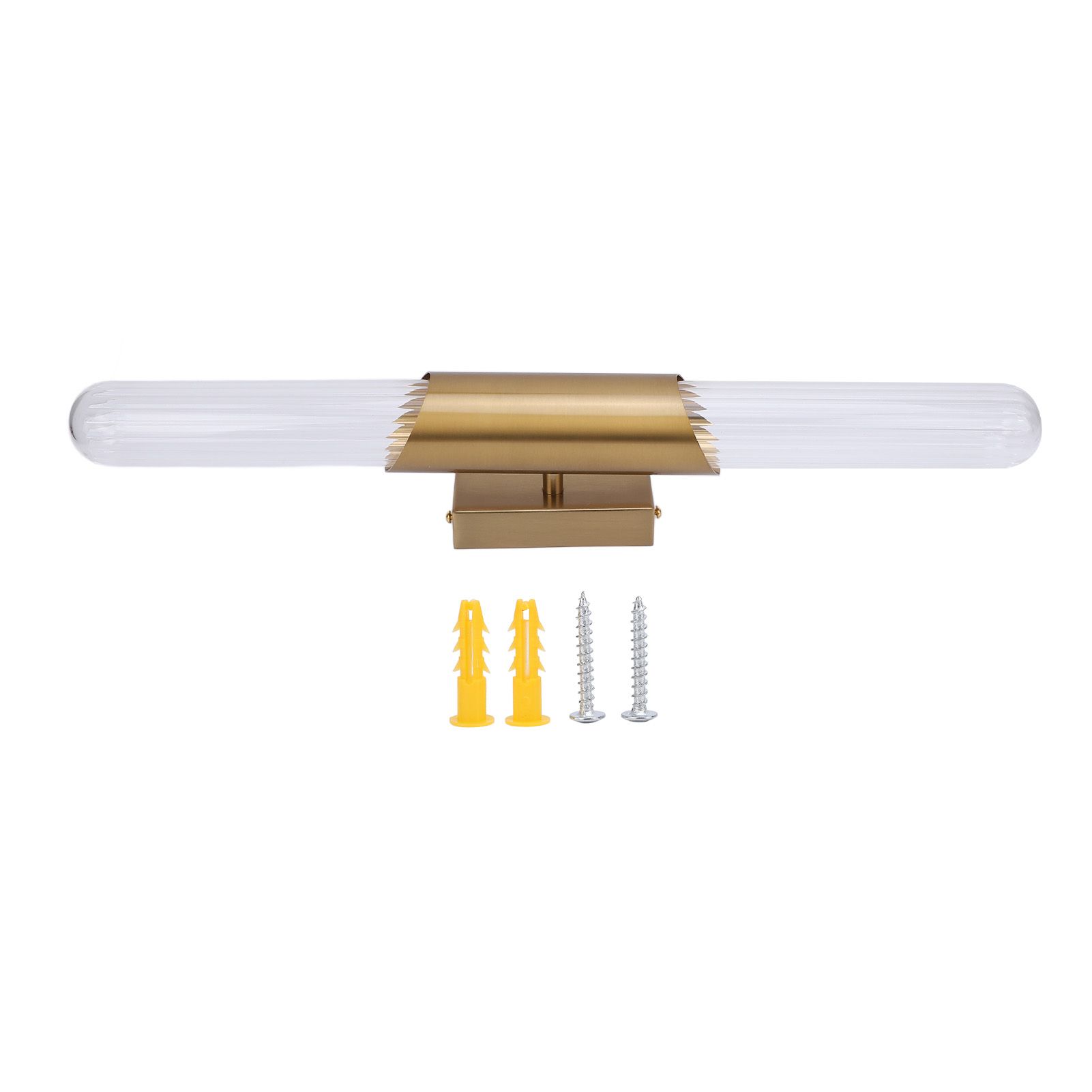 Wall Light Fixture Gold Brushed Metal Glass Lampshade Elegant Modern Wall view 3