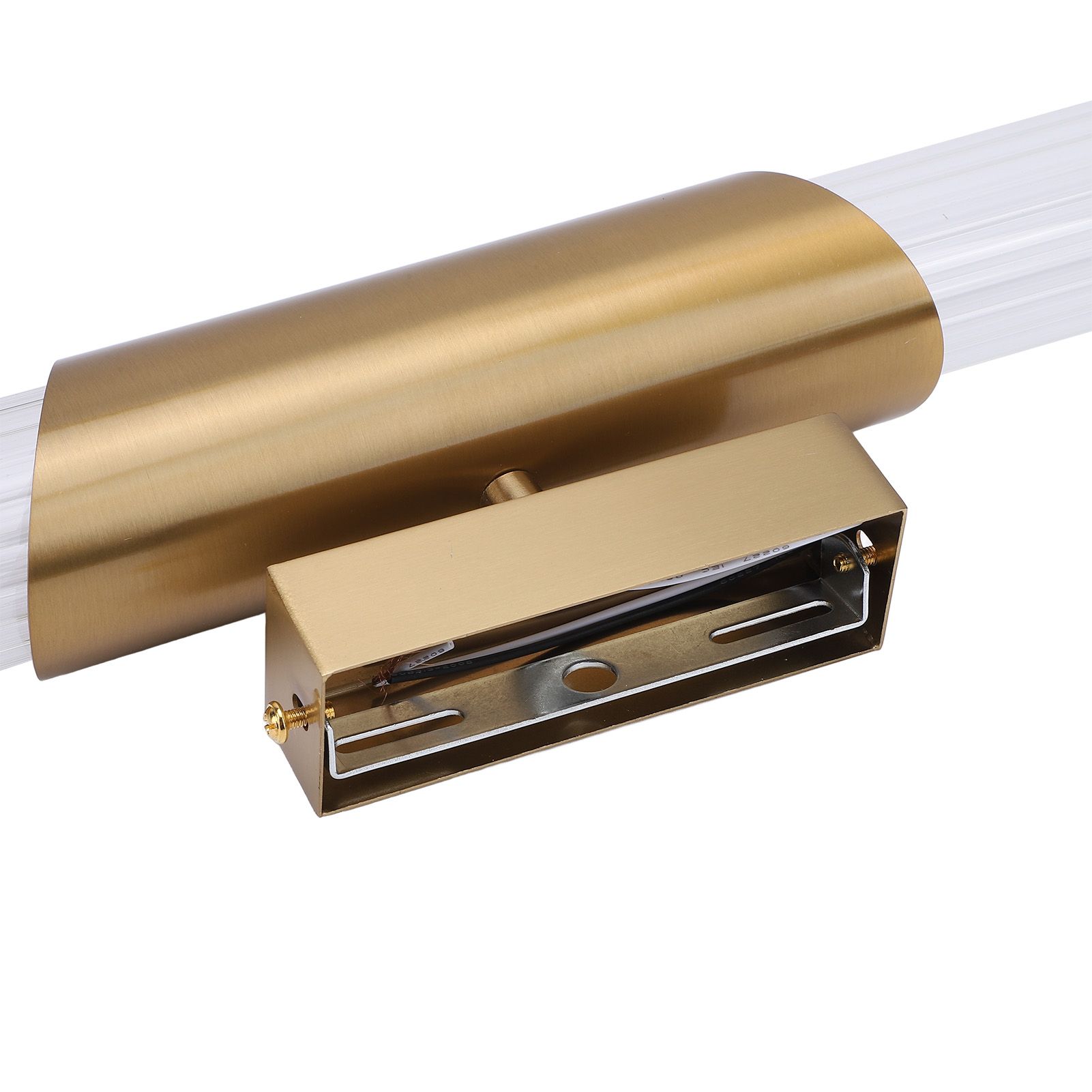 Wall Light Fixture Gold Brushed Metal Glass Lampshade Elegant Modern Wall view 5