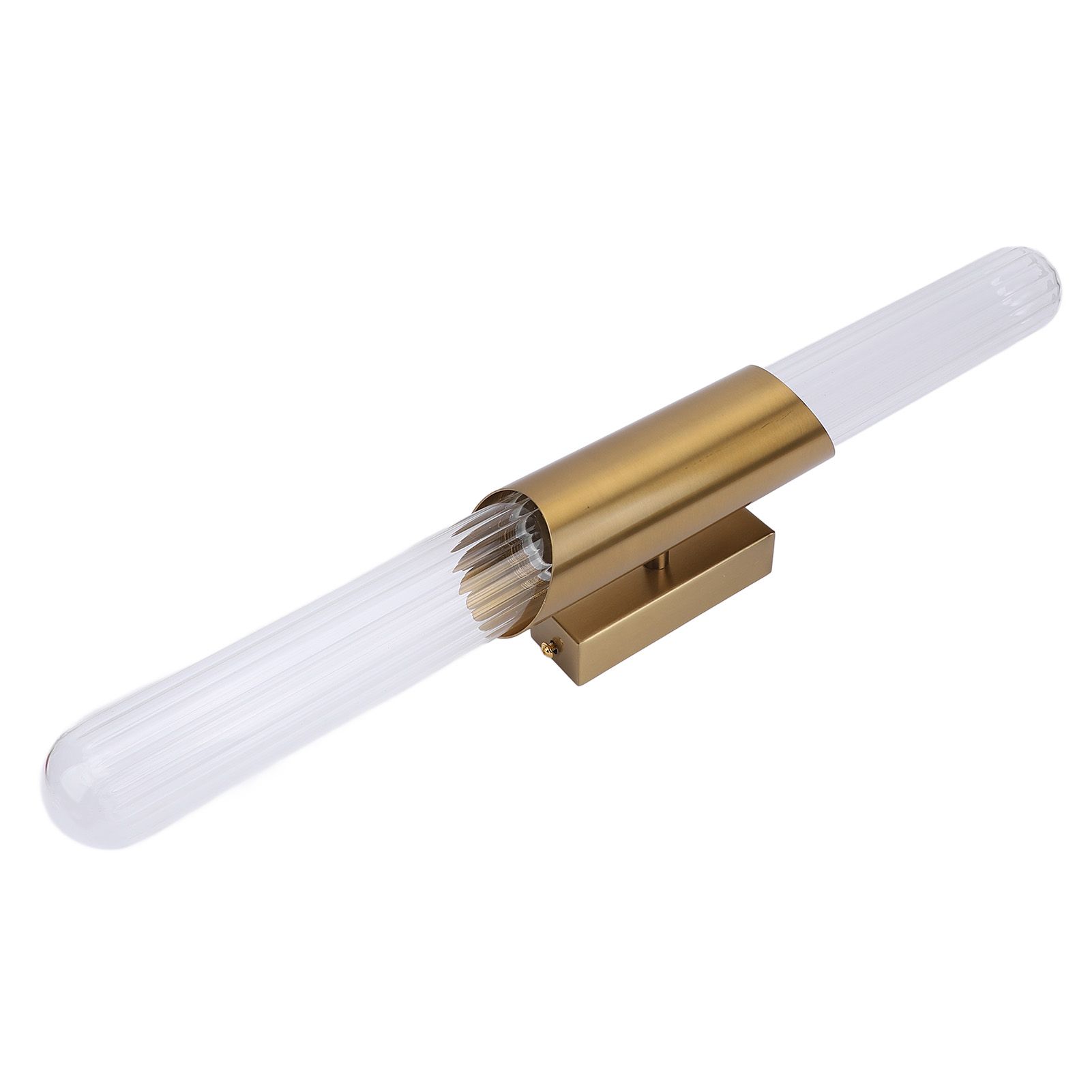 Wall Light Fixture Gold Brushed Metal Glass Lampshade Elegant Modern Wall view 6