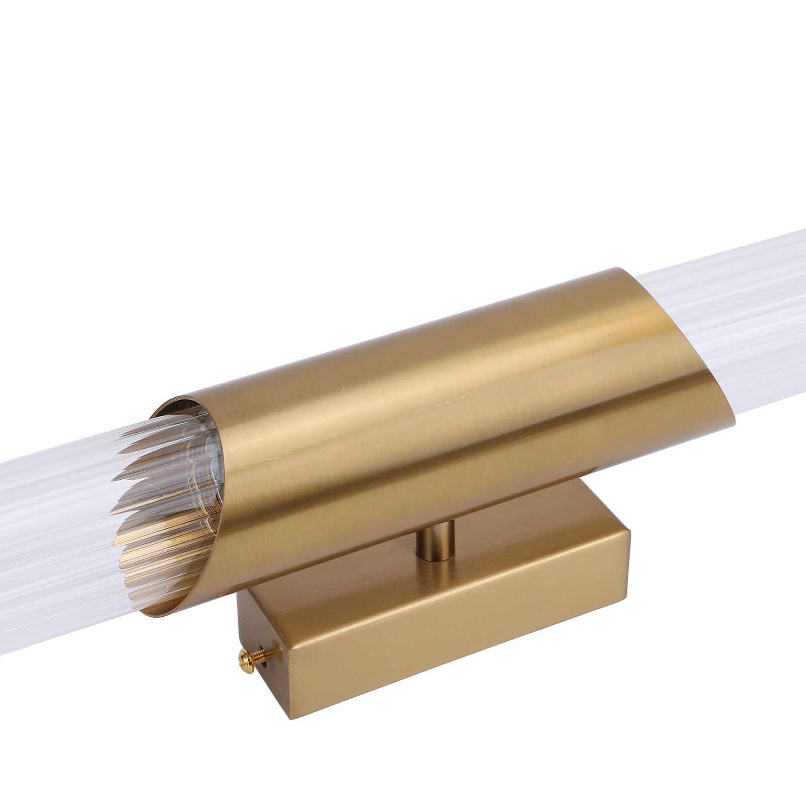 Wall Light Fixture Gold Brushed Metal Glass Lampshade Elegant Modern Wall view 7