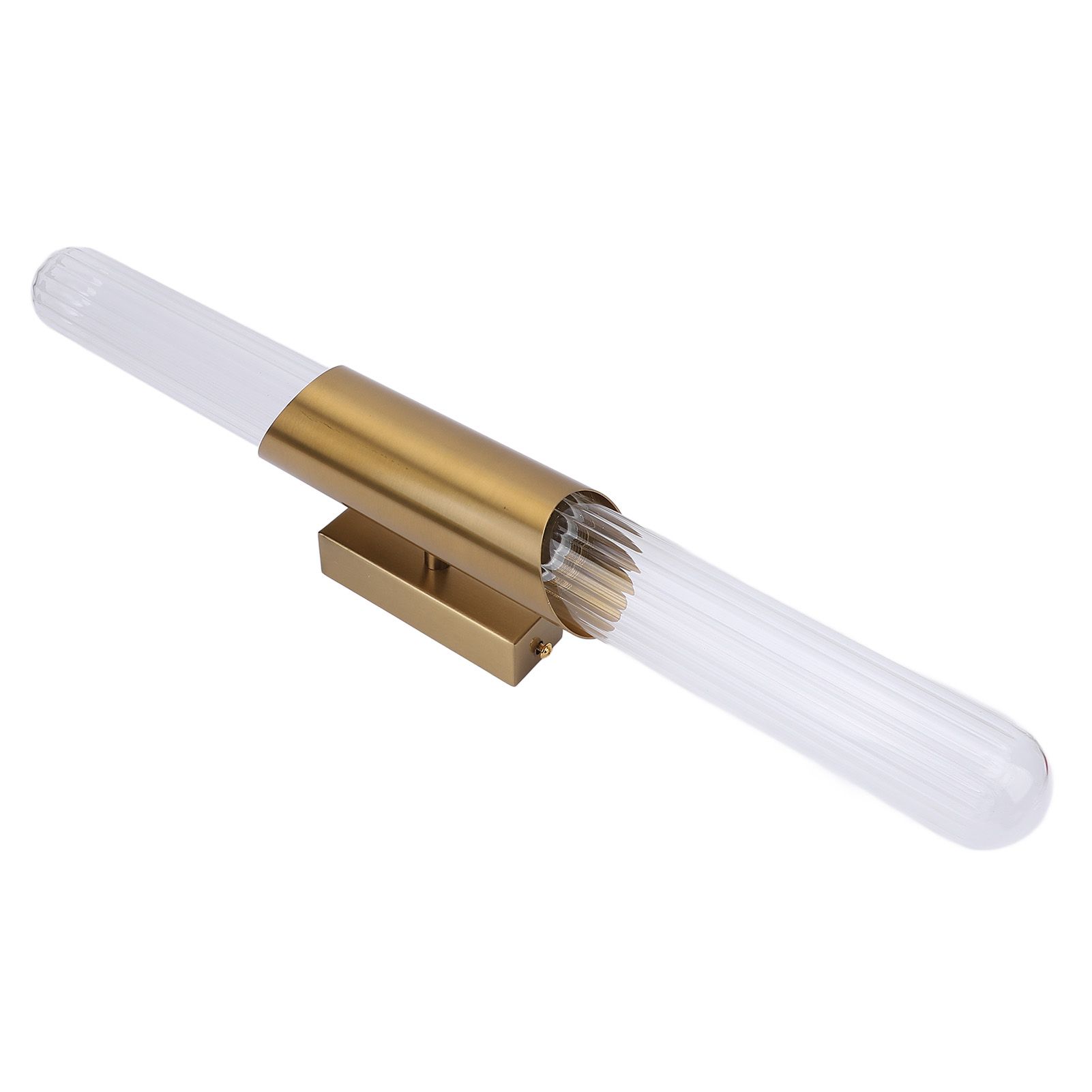 Wall Light Fixture Gold Brushed Metal Glass Lampshade Elegant Modern Wall view 10
