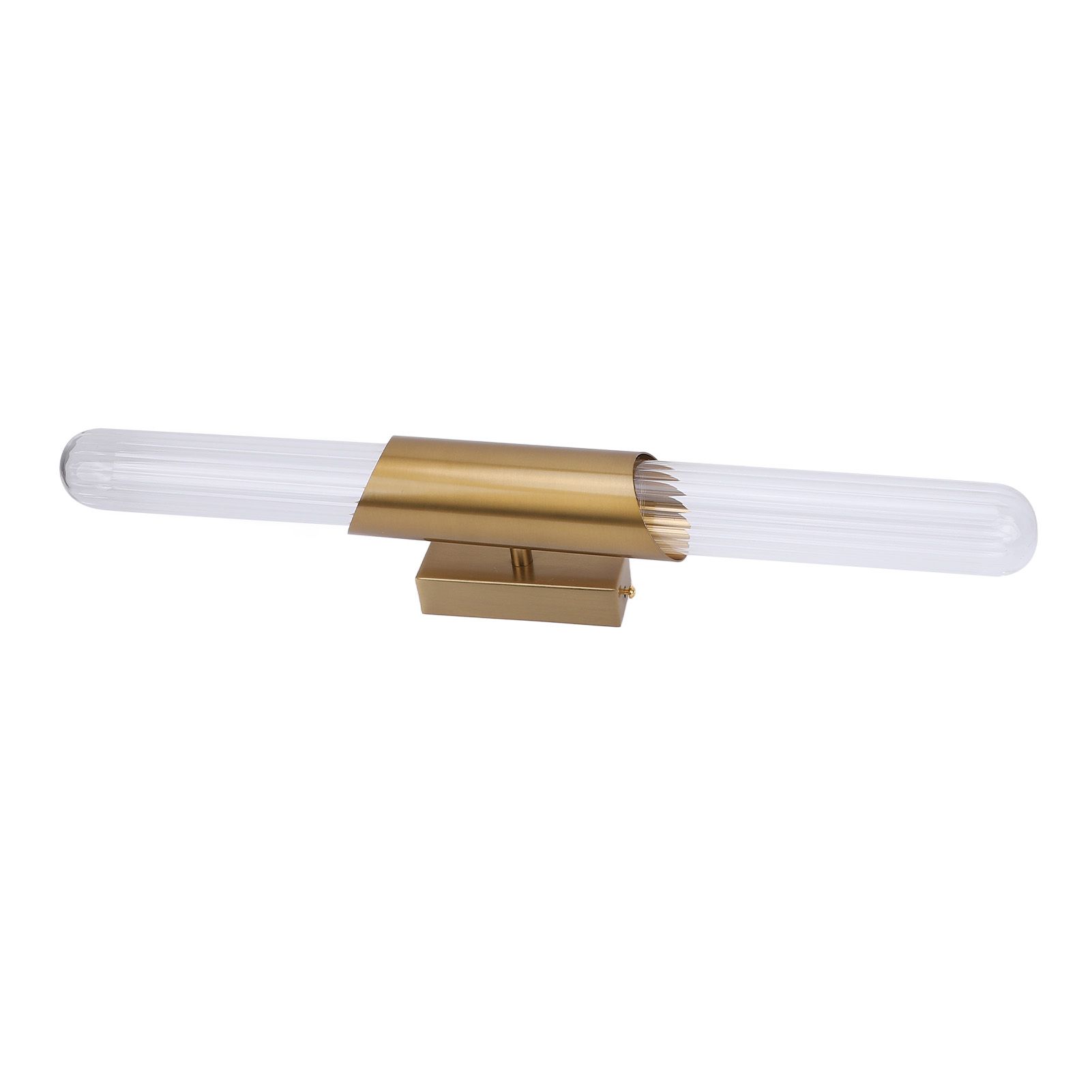 Wall Light Fixture Gold Brushed Metal Glass Lampshade Elegant Modern Wall view 12