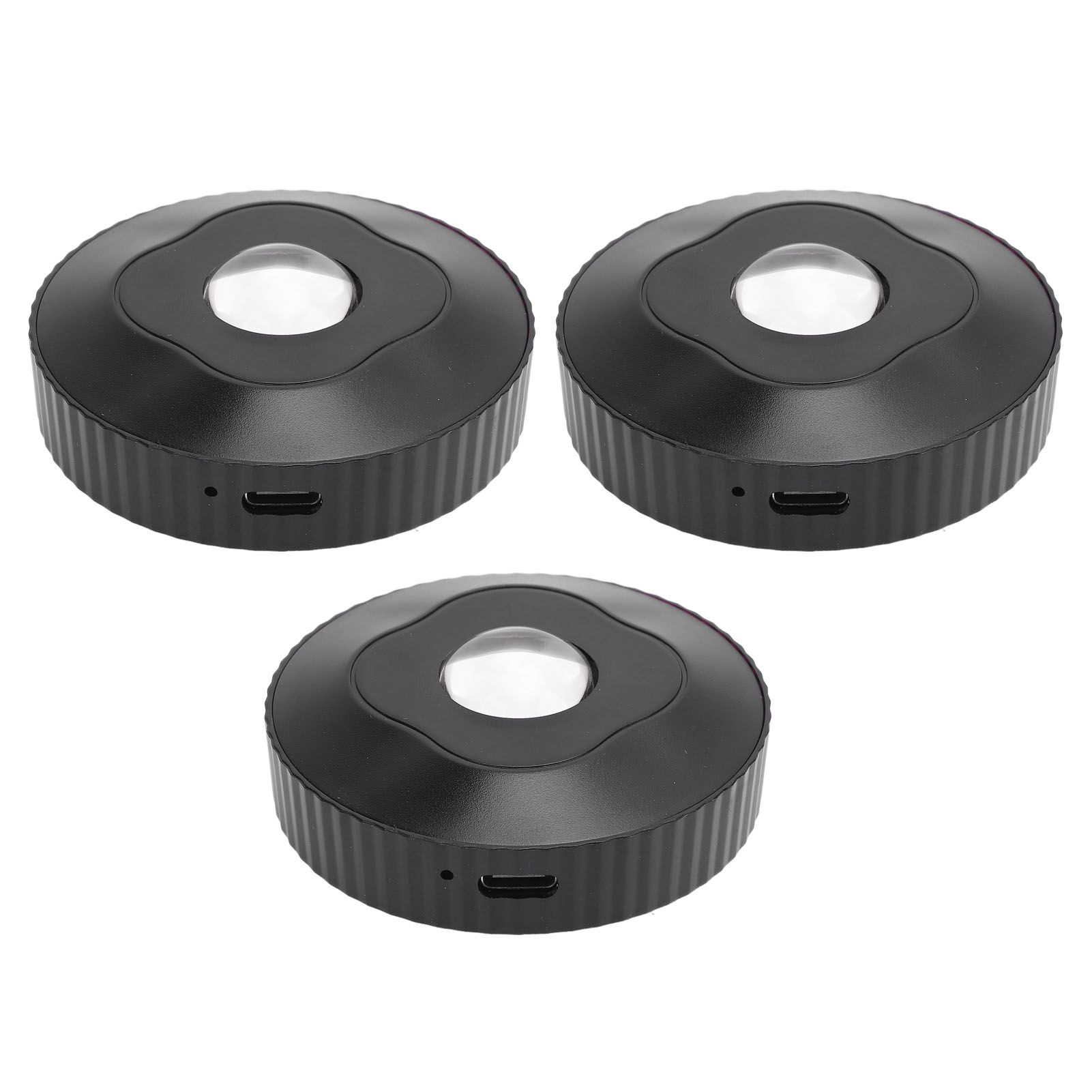 3PCS RGB Colorful Puck Light Battery Operated USB Rechargeable Under Cabinet view 4