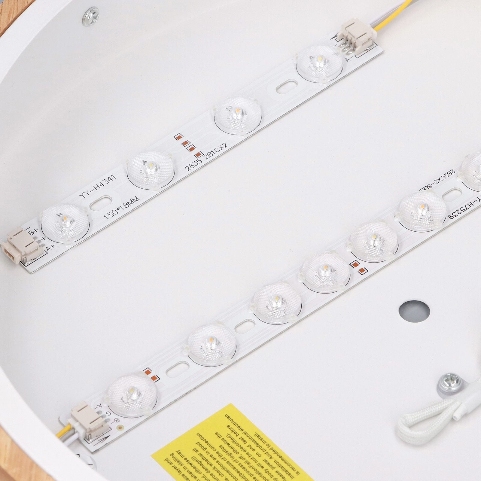 LED Flush Mount Ceiling Light 2000LM 3000K 4000K 6000K Dimmable Round Wood LED view 7
