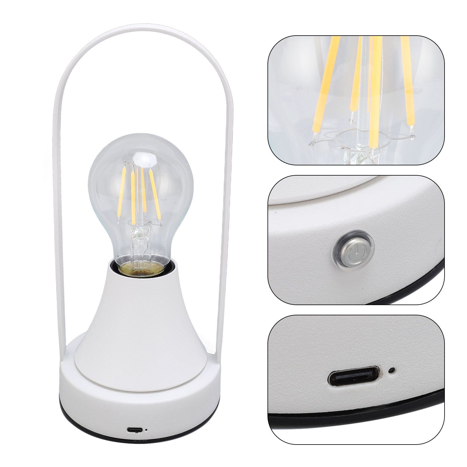Touch Bedside Desk Lamp Rechargeable Nightstand Light Dimmable Warm Night Lamp view 11