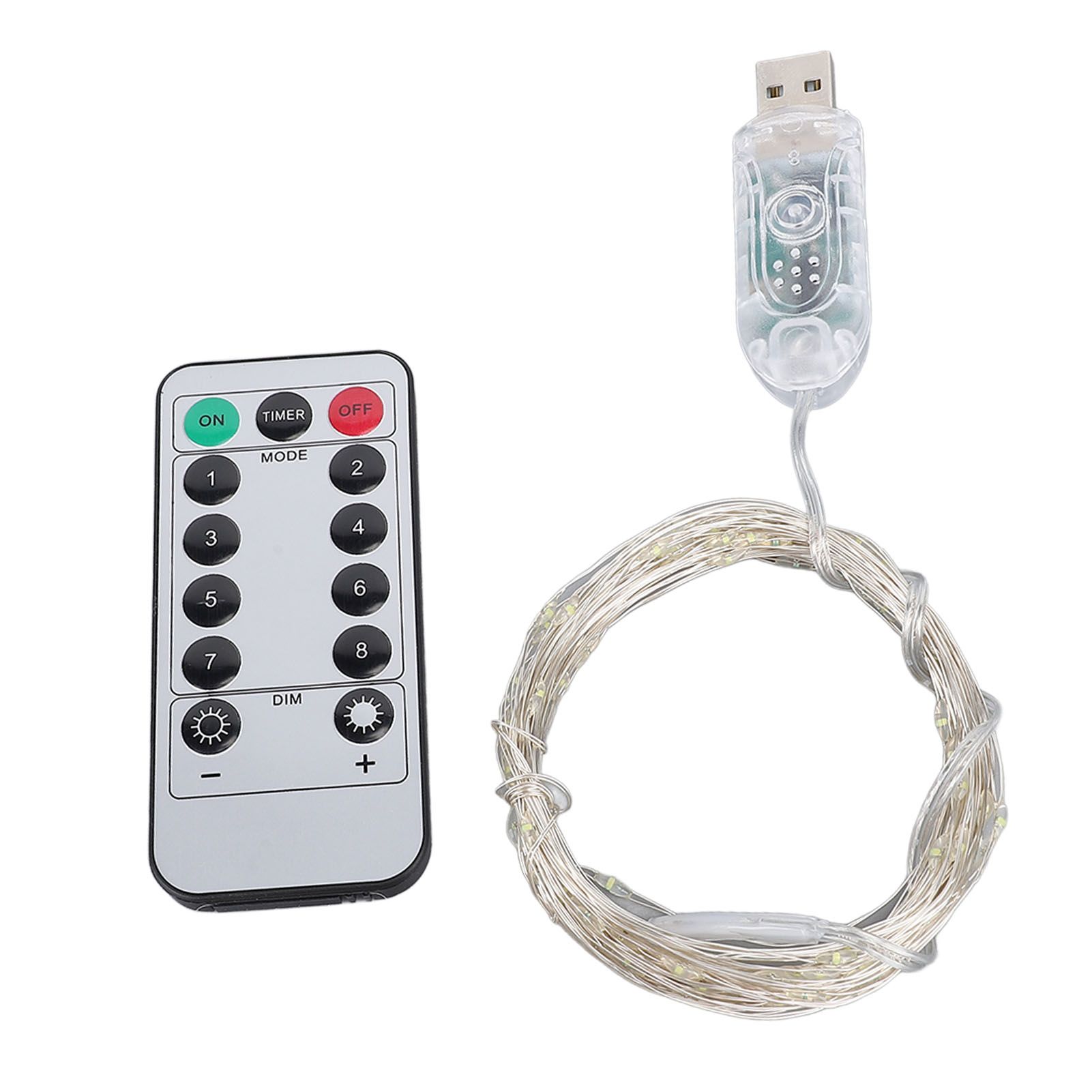 Smart Fairy Light USB Plug in 33ft 100 LED Beads Remote Control LED Party view 2