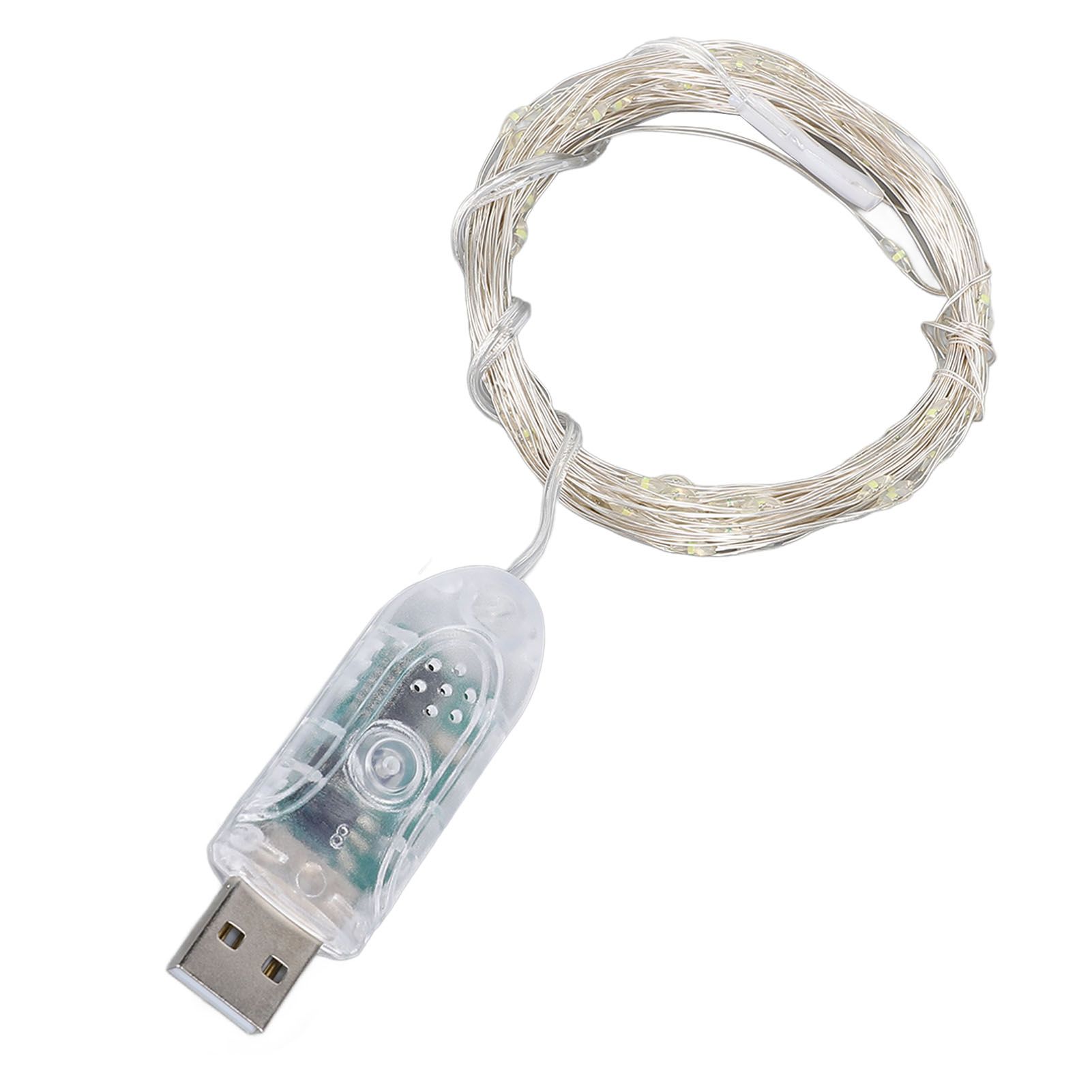 Smart Fairy Light USB Plug in 33ft 100 LED Beads Remote Control LED Party view 3