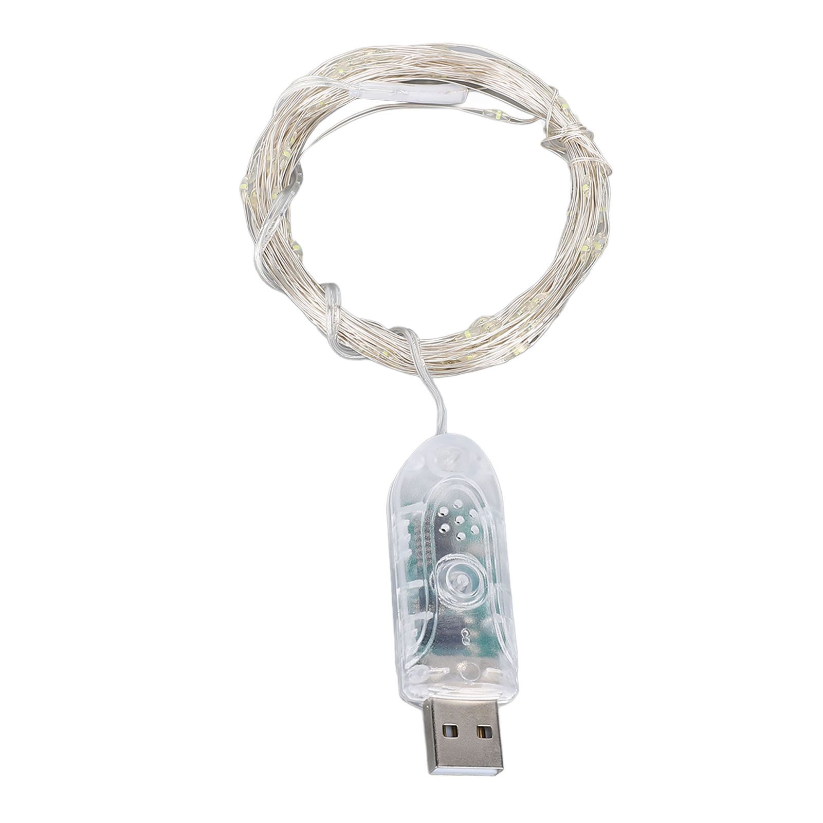 Smart Fairy Light USB Plug in 33ft 100 LED Beads Remote Control LED Party view 5