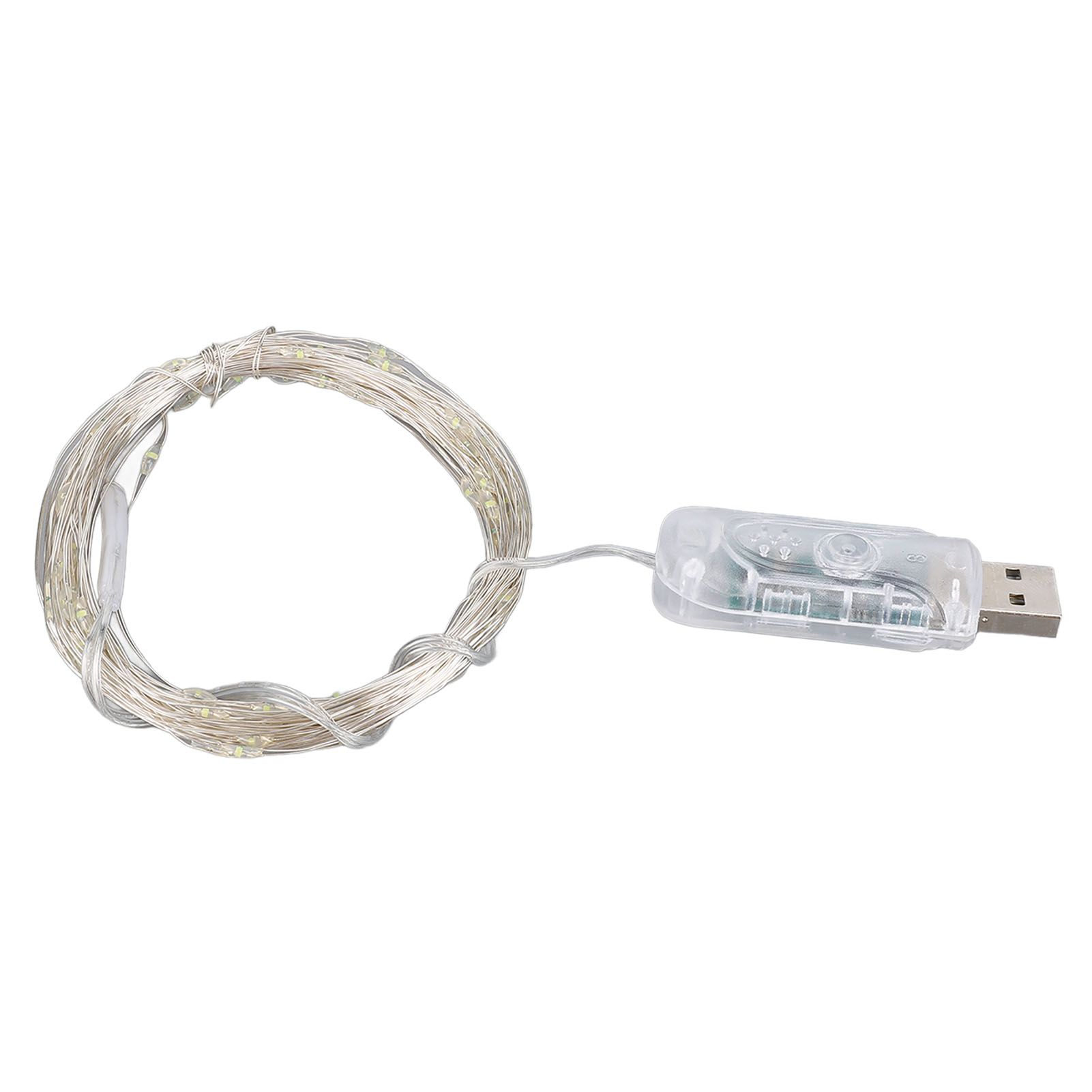 Smart Fairy Light USB Plug in 33ft 100 LED Beads Remote Control LED Party view 6