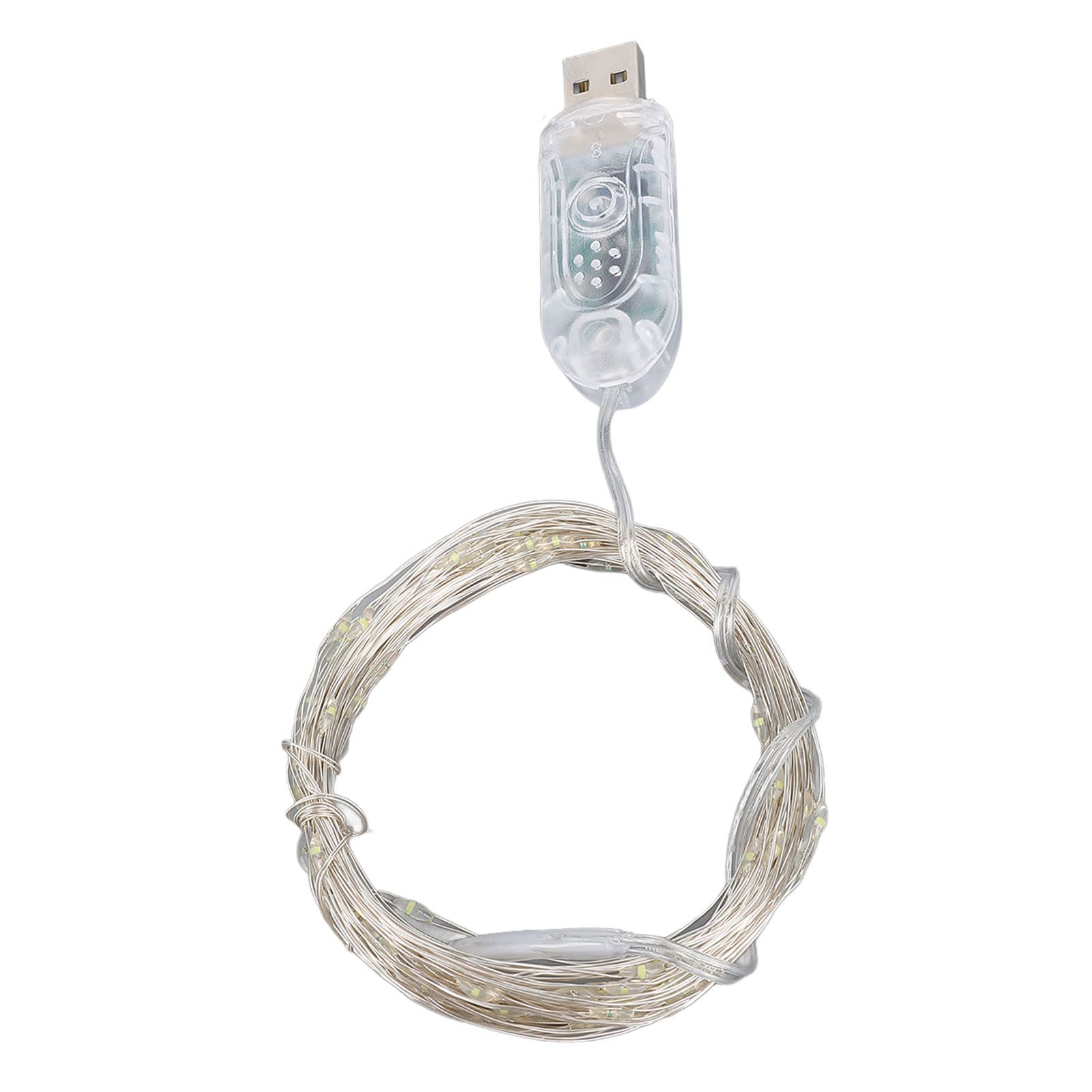 Smart Fairy Light USB Plug in 33ft 100 LED Beads Remote Control LED Party view 9