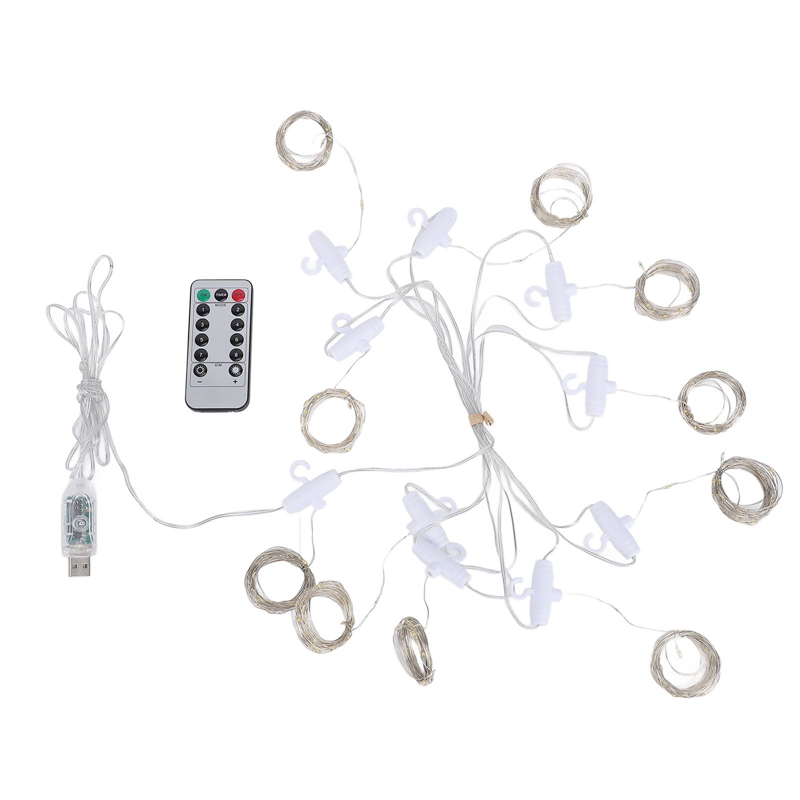 Fairy Curtain Lights 9.8ft 300 LED with APP Remote 8 Mode USB Plug in Water view 2