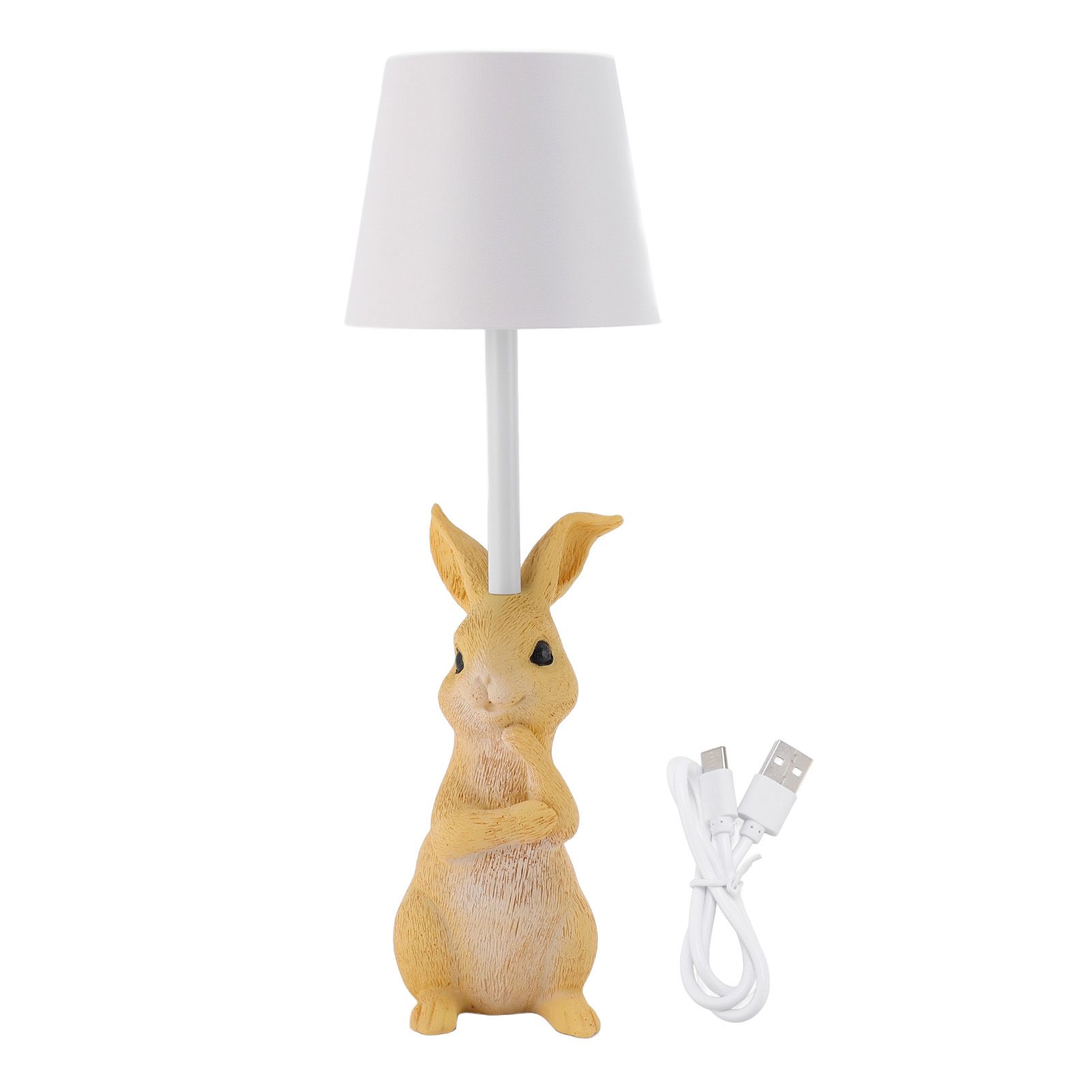 Table Lamp Rabbit LED Dimmable Cordless Rechargeable Touch Control Bedside view 3