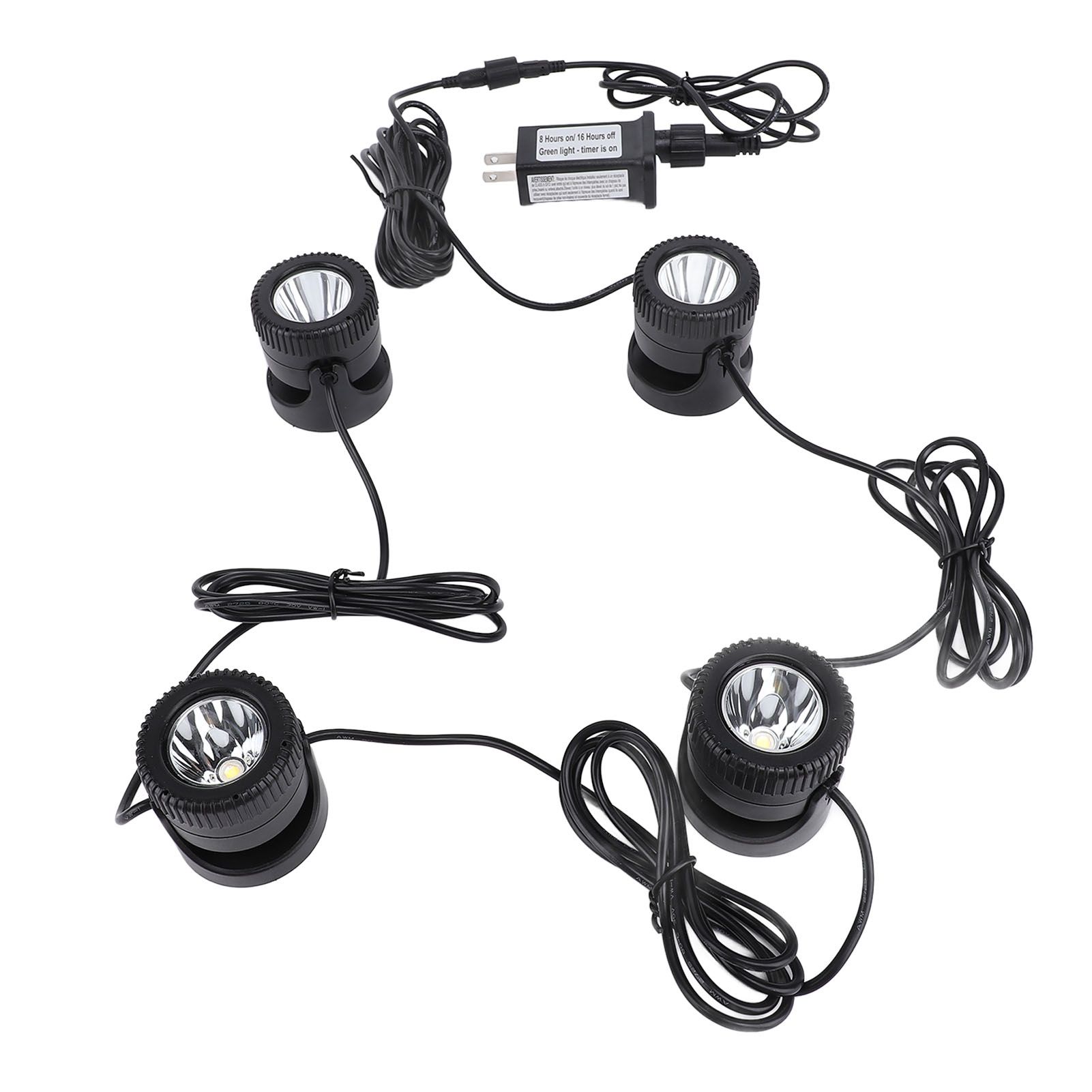 4 in 1 Pond Light with Timer Warm White 3000K to 3200K LED IP68 Water view 7