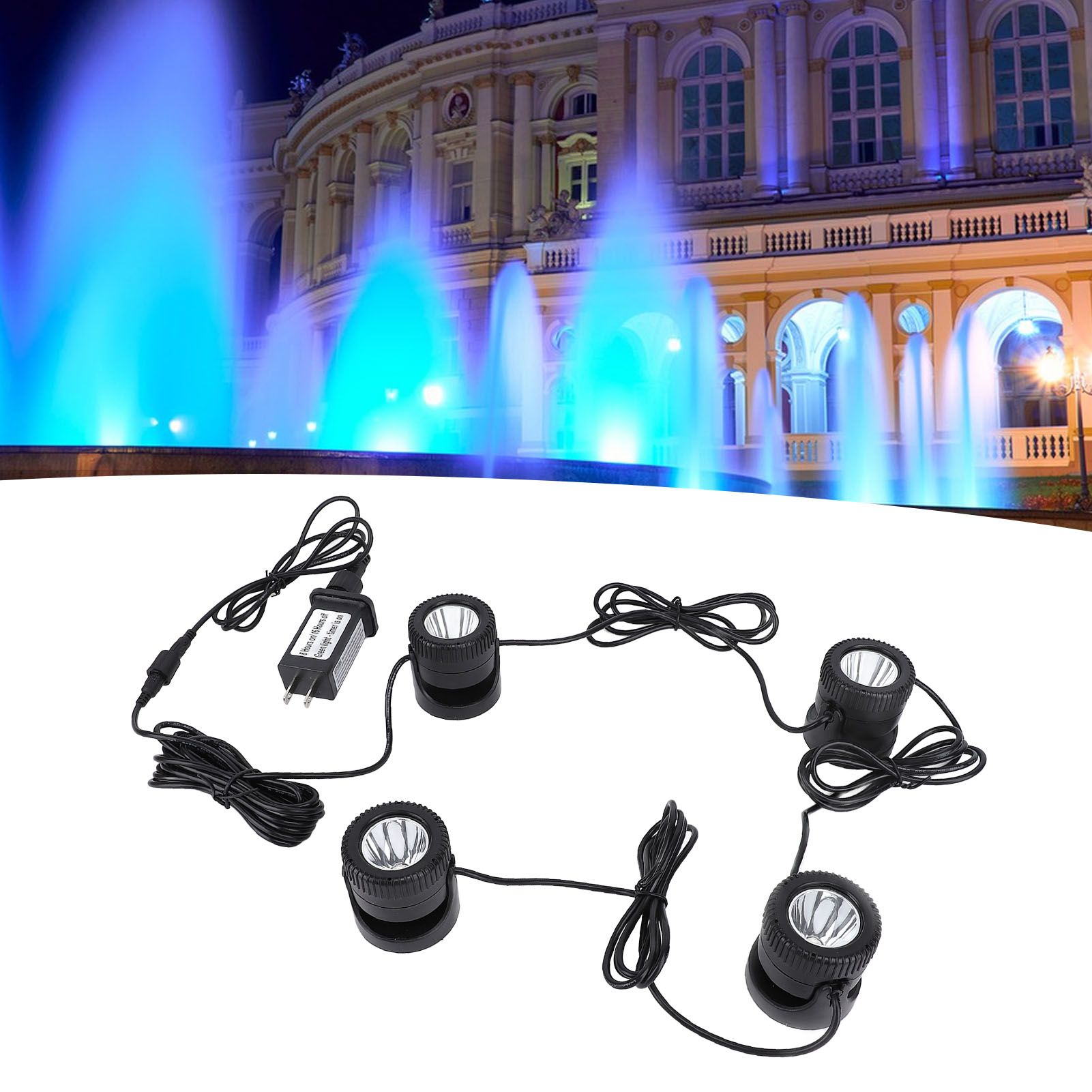 4 in 1 Pond Light with Timer Warm White 3000K to 3200K LED IP68 Water view 11