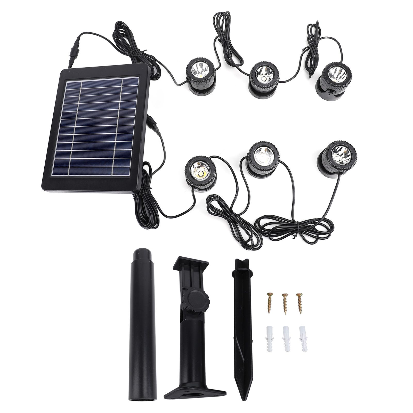Solar Pond Spotlights 6 in 1 LED Solar Underwater Lights IP68 Water Resistant view 3