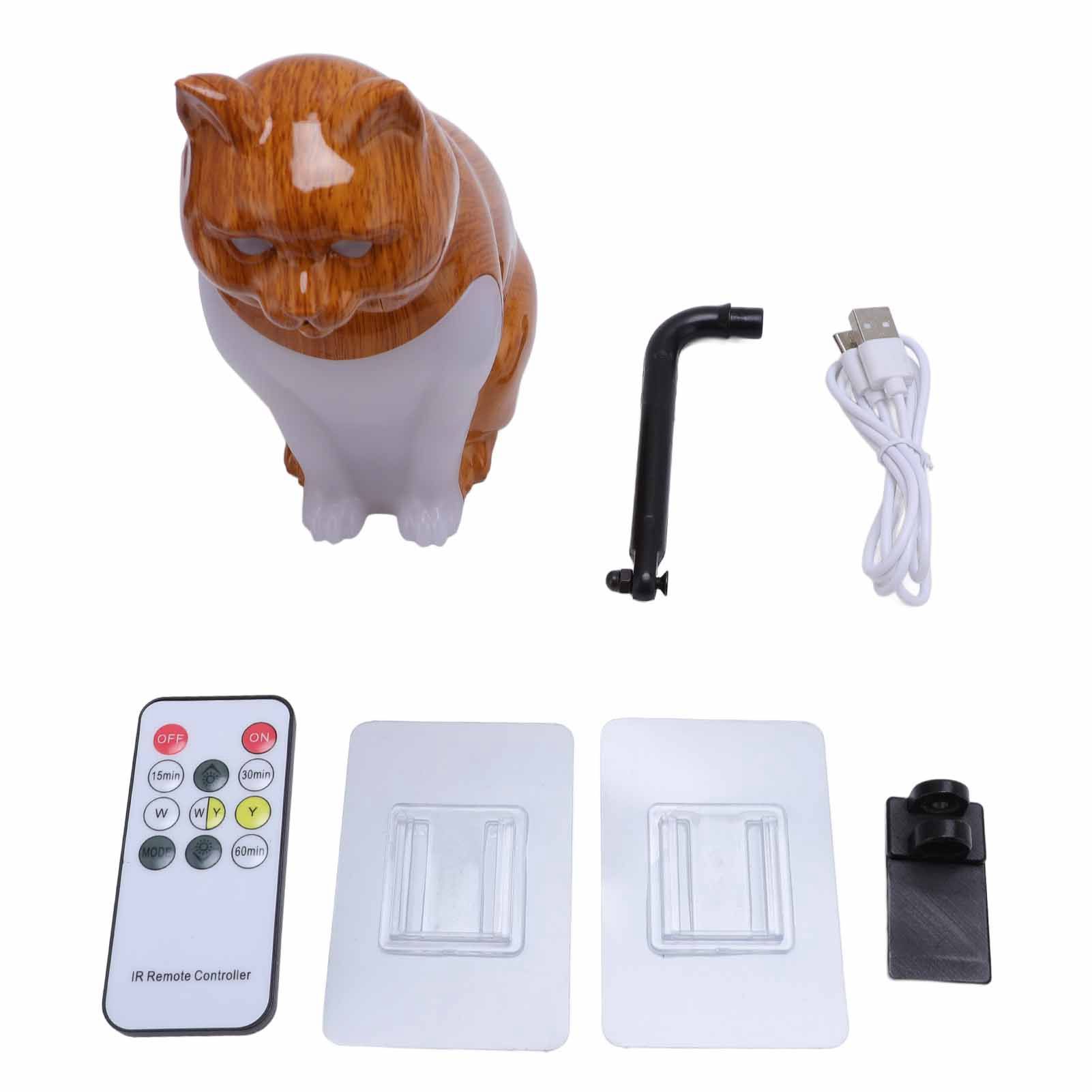 Night Light Cat Shaped 3 Colors Stepless Dimable Decorative Rechargeable Touch view 3