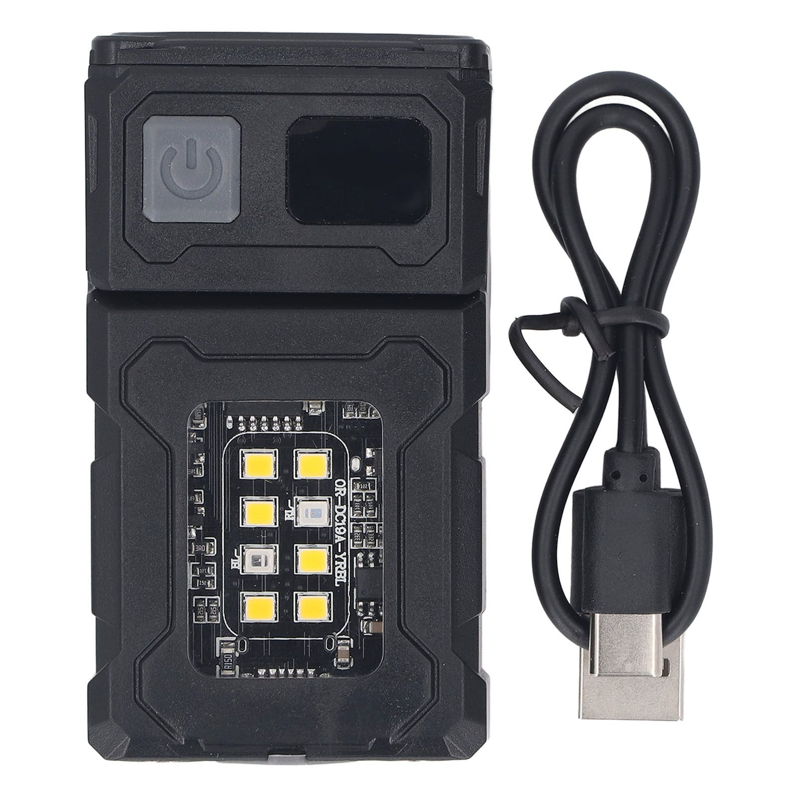 COB Flashlight LED Magnetic USB Rechargeable High Brightness Lamp Head view 3