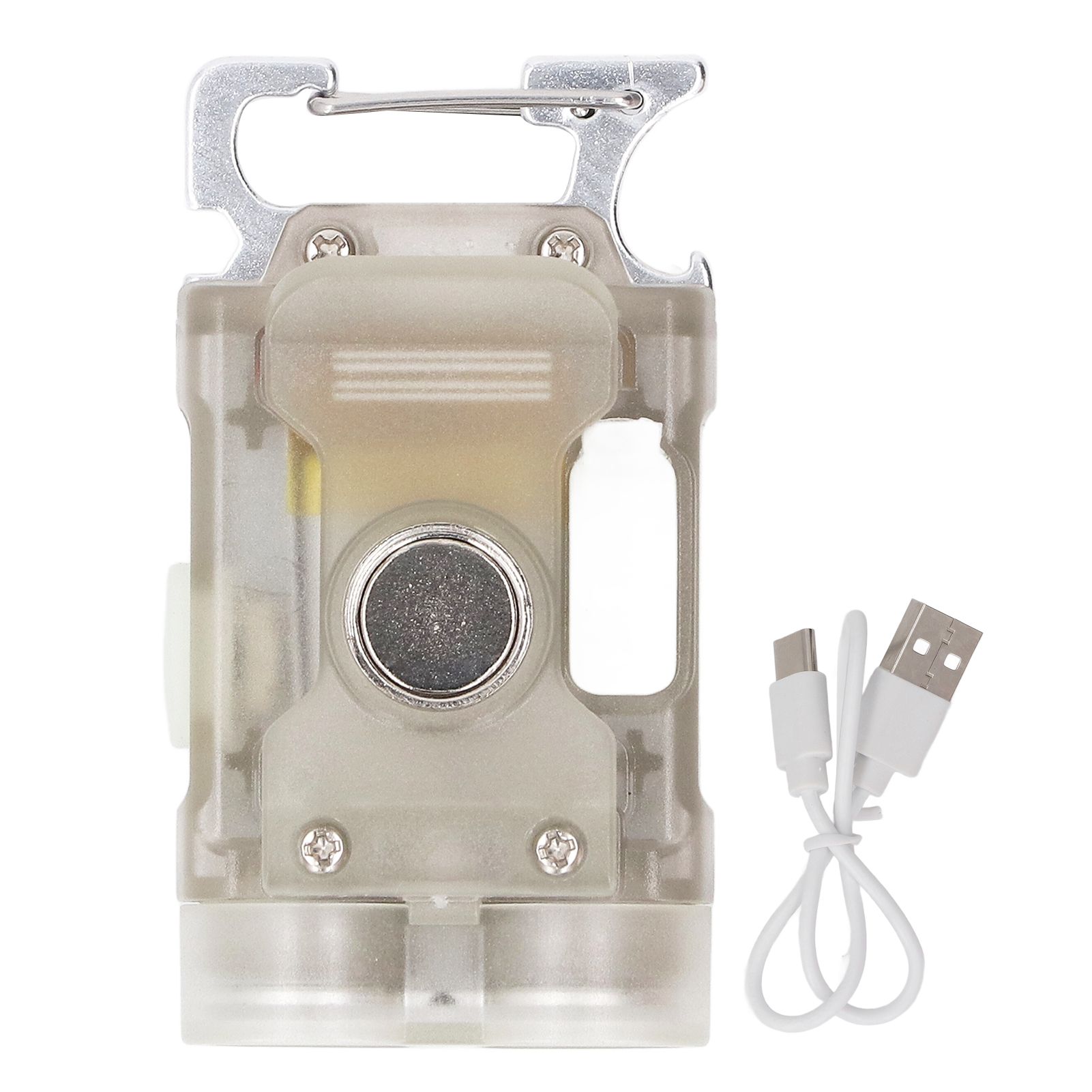 Keychain Flashlight LED High Brightness Rechargeable Magnetic Portable view 3