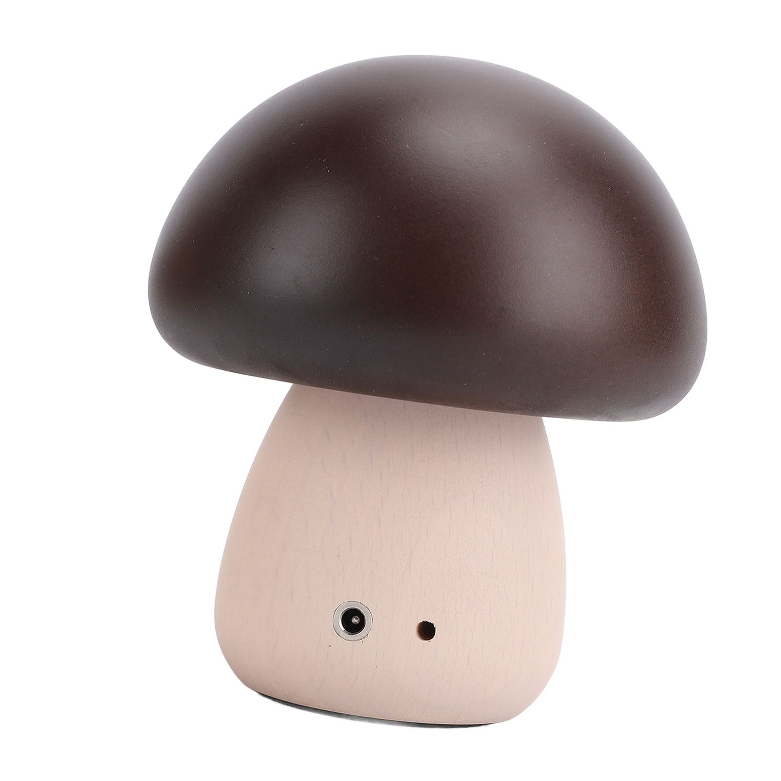 Small Wood Mushroom Lamp Night Light Cordless Bedside Touch Lamp USB view 3
