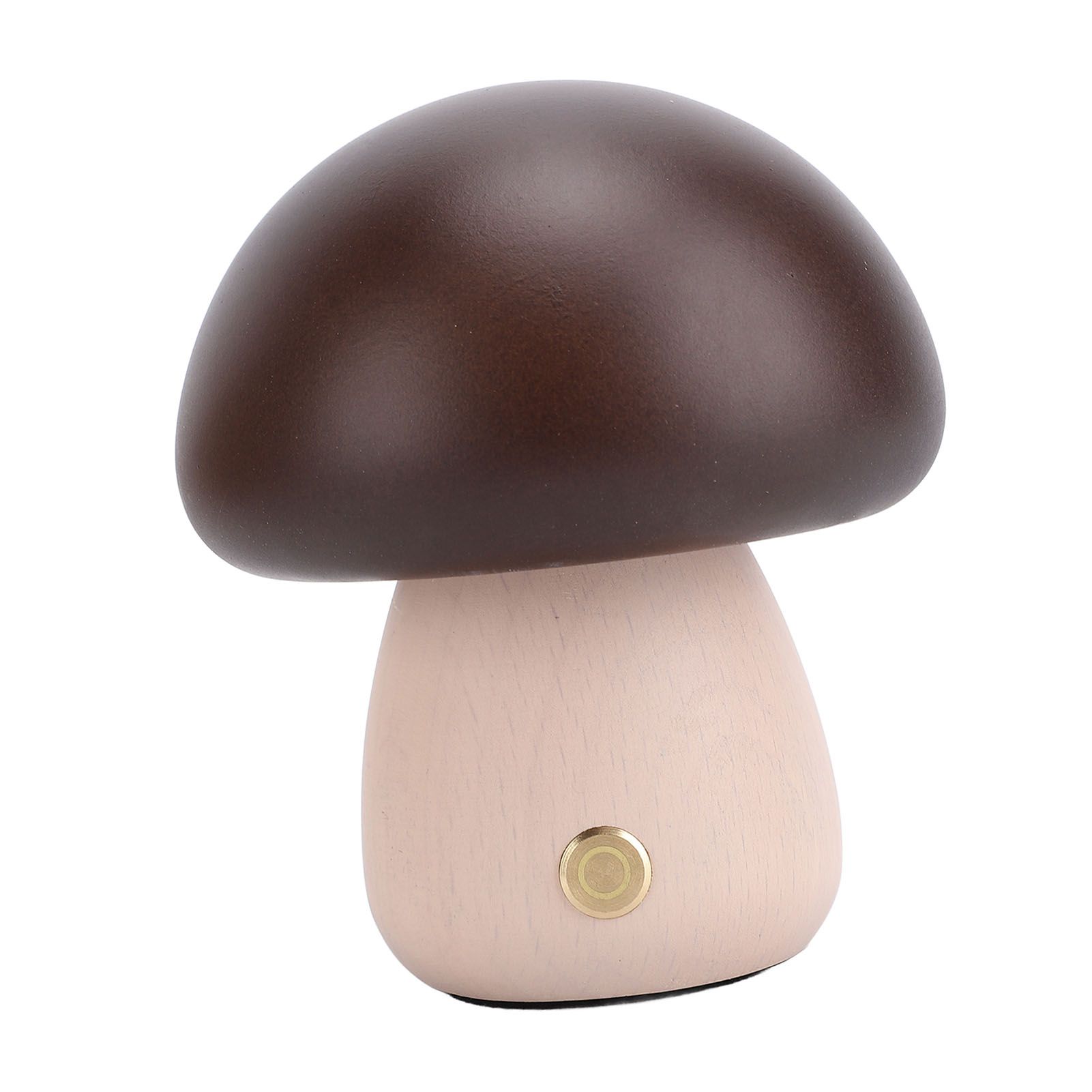 Small Wood Mushroom Lamp Night Light Cordless Bedside Touch Lamp USB view 5