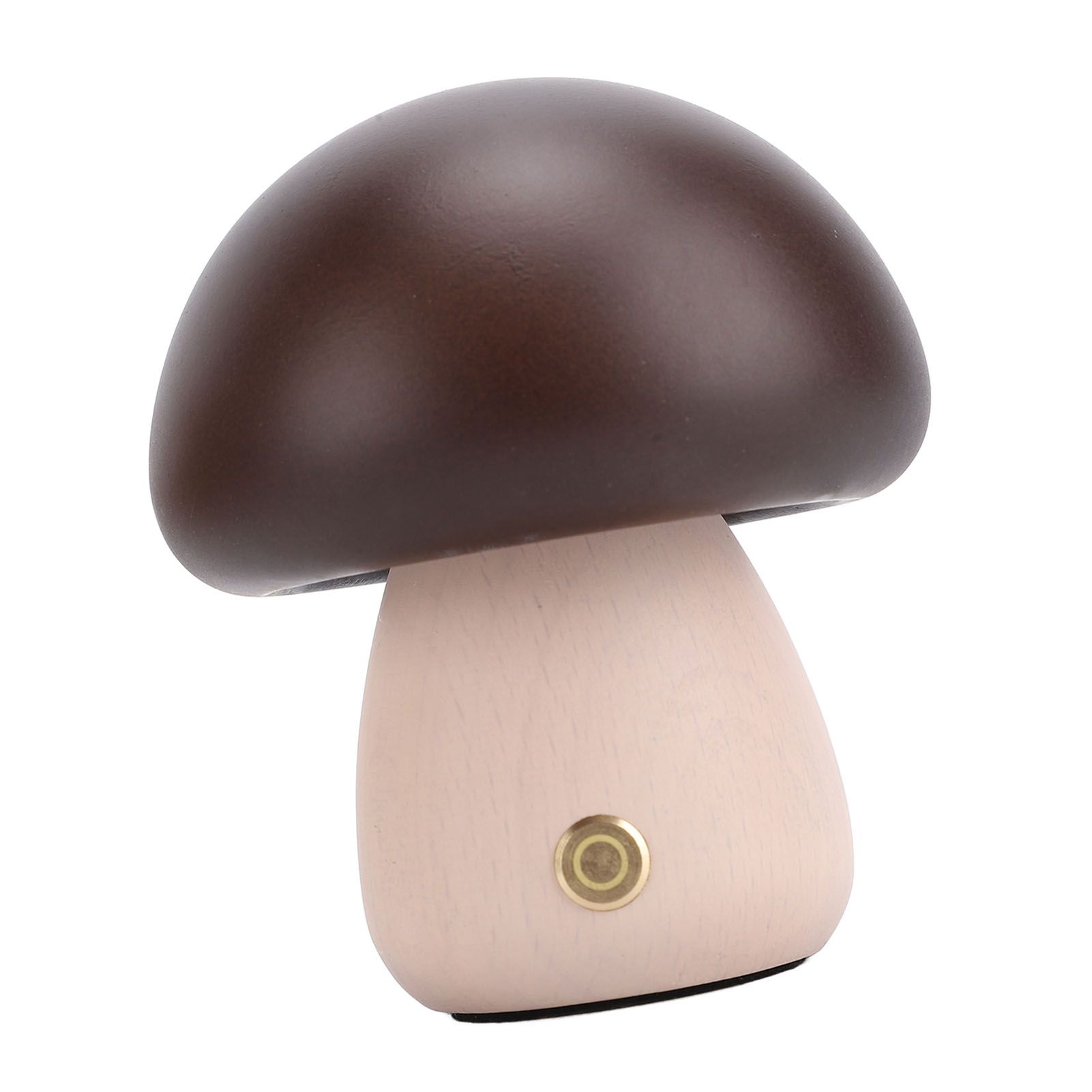Small Wood Mushroom Lamp Night Light Cordless Bedside Touch Lamp USB view 6