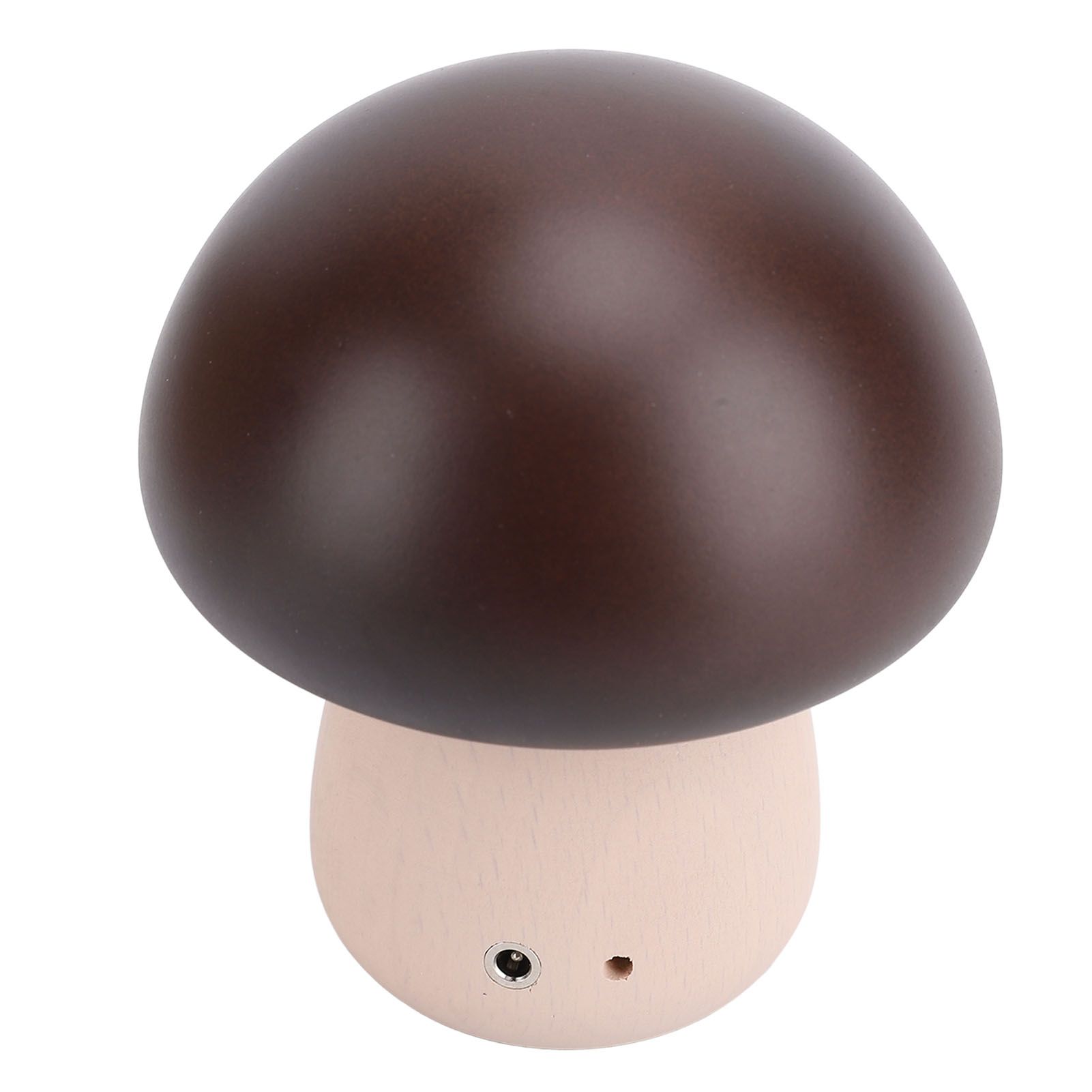 Small Wood Mushroom Lamp Night Light Cordless Bedside Touch Lamp USB view 7
