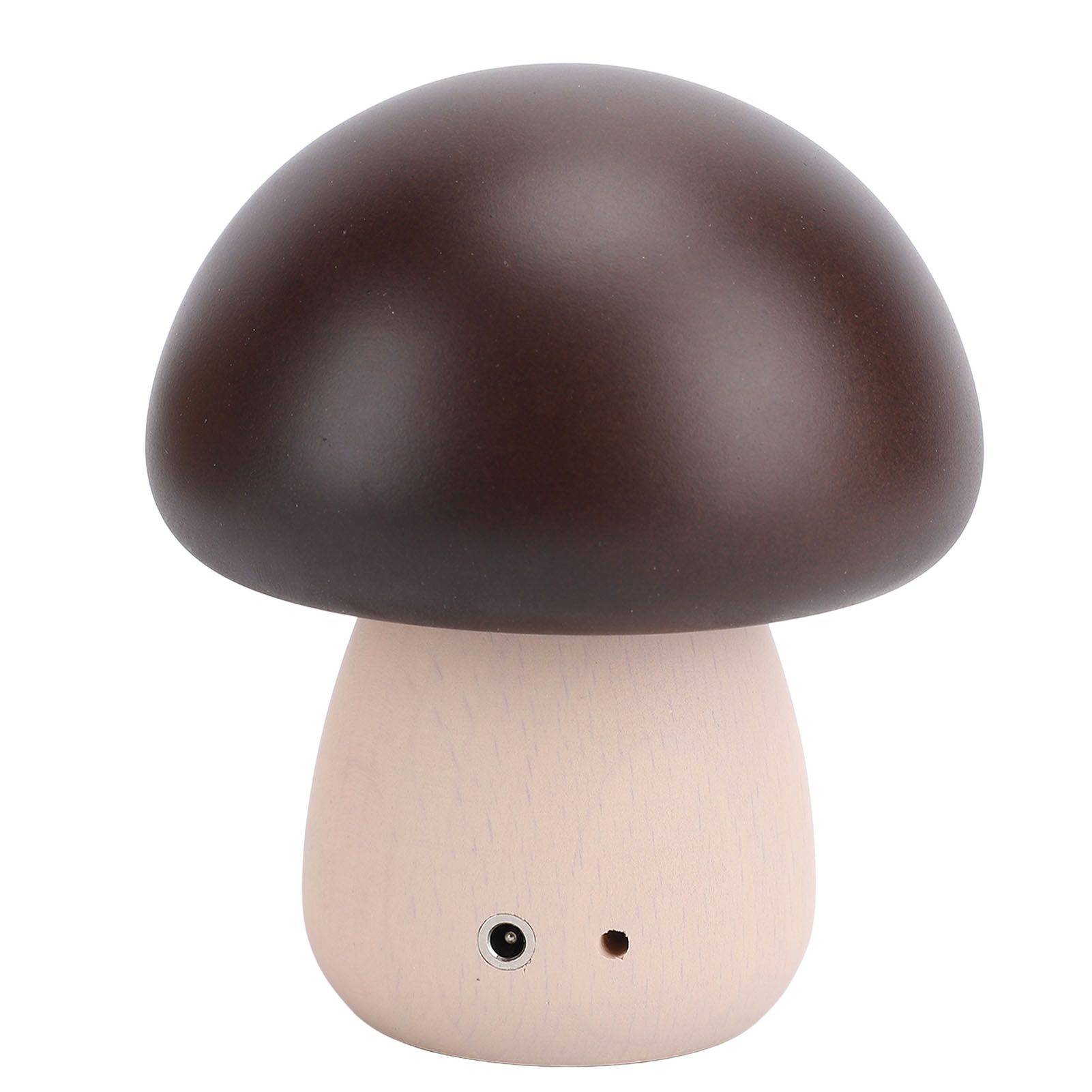 Small Wood Mushroom Lamp Night Light Cordless Bedside Touch Lamp USB view 8