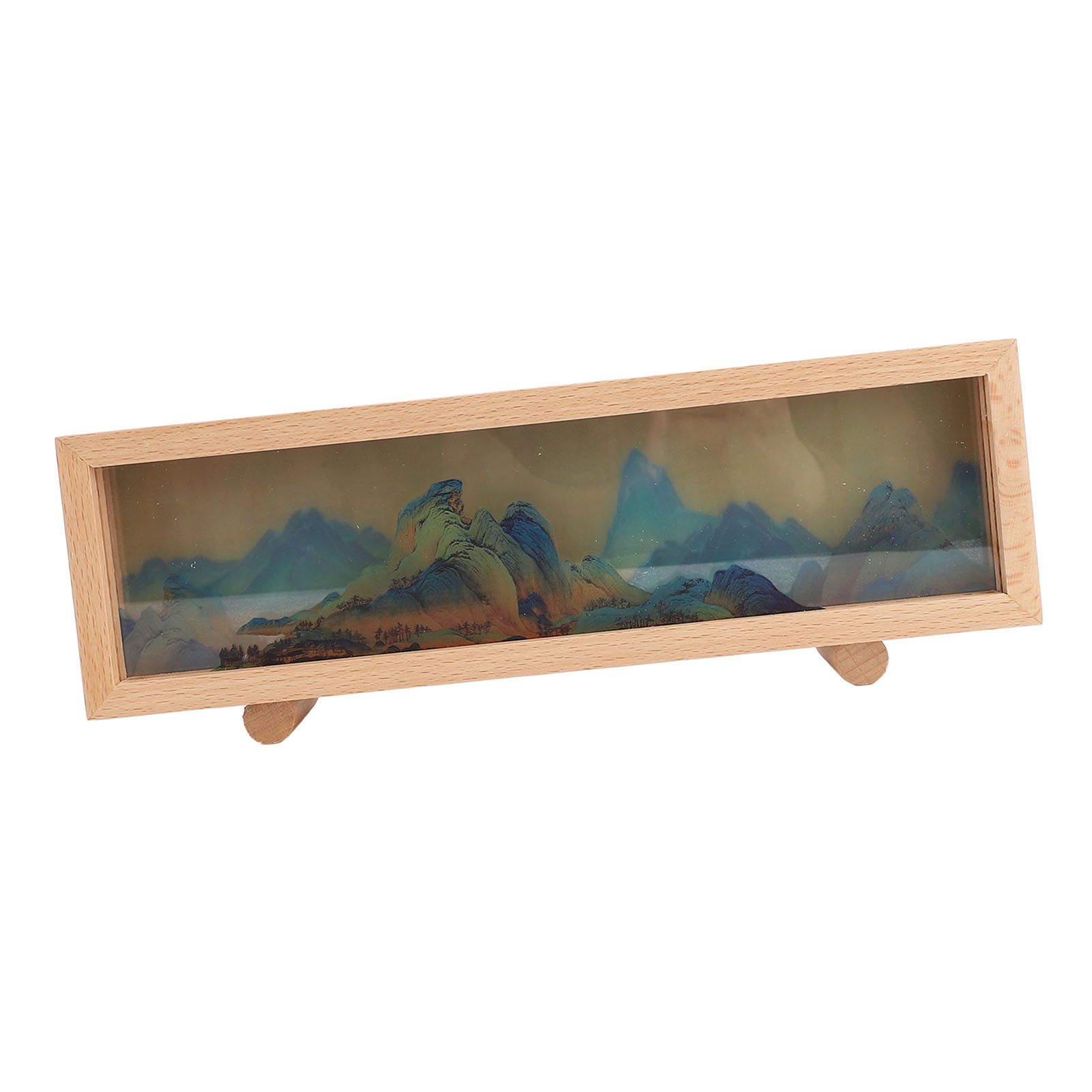 Desktop Lamp Box Rechargeable LED Acrylic Solid Wood Touch Control Stepless view 8
