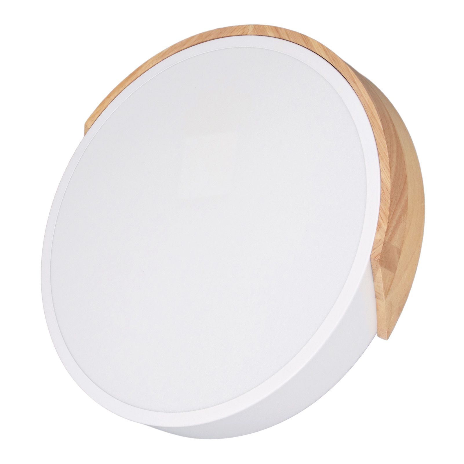 LED Ceiling Light Iron Wood PC Dimmable Round Flush Mount Modern Ceiling Light view 8
