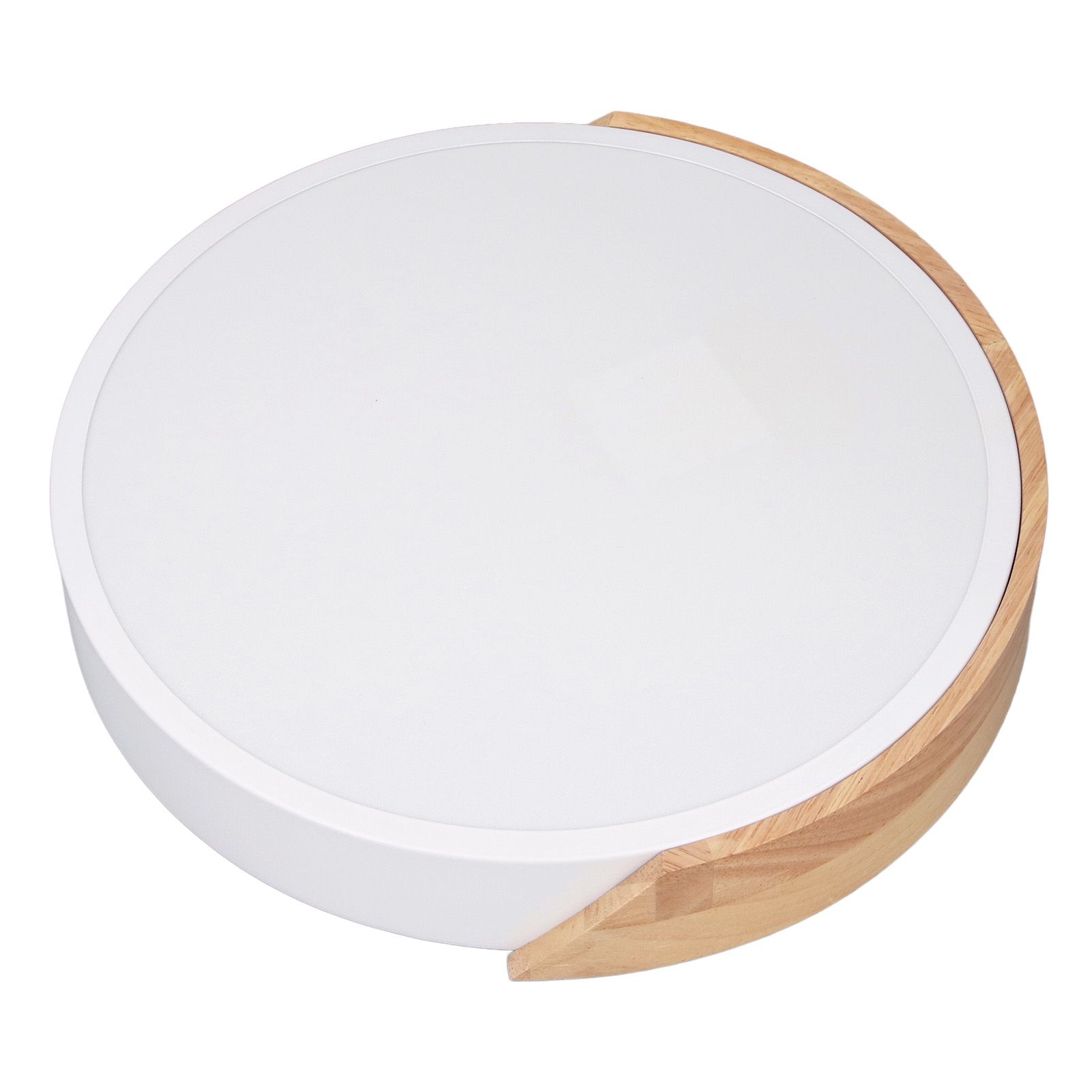 LED Ceiling Light Iron Wood PC Dimmable Round Flush Mount Modern Ceiling Light view 10