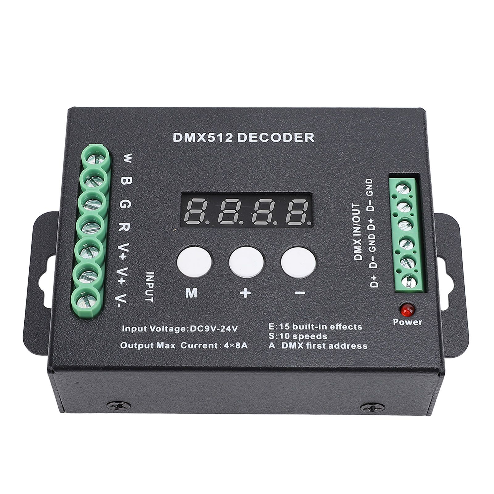 4CH Digital Display LED Decoder DMX512 Controller Constant Voltage RGBW view 2