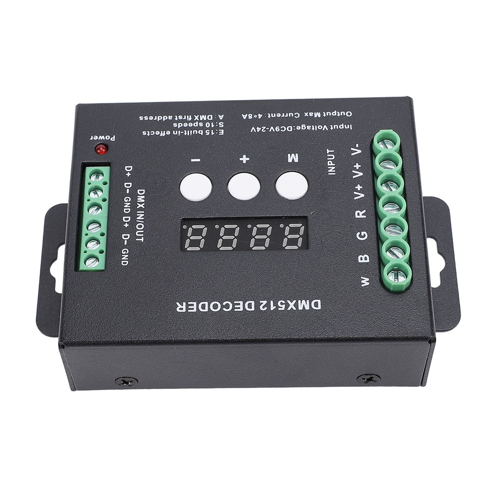 4CH Digital Display LED Decoder DMX512 Controller Constant Voltage RGBW view 4